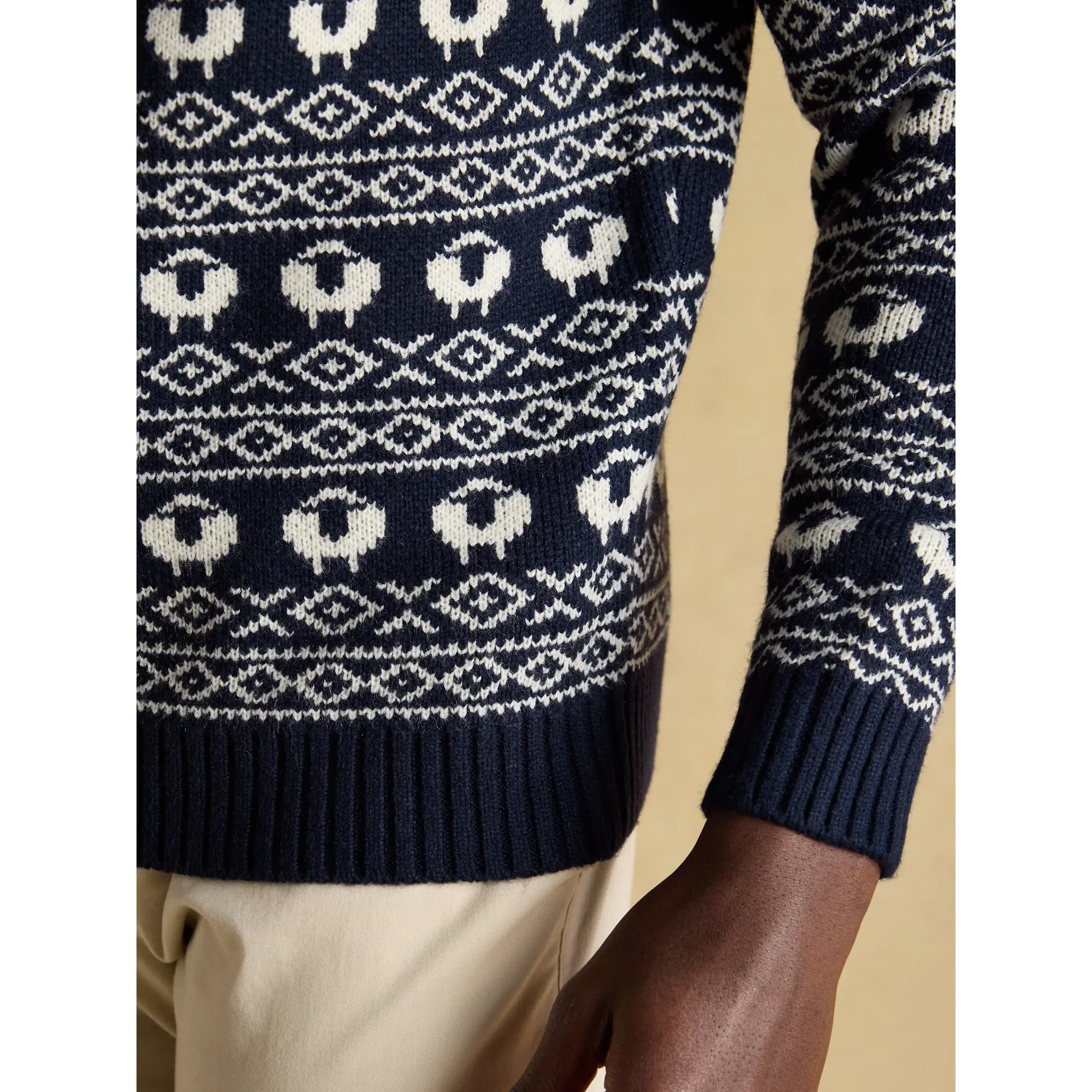 Product image 6 of 8 of Joules Men's Baa Humbug Crew Neck Jumper - Navy
