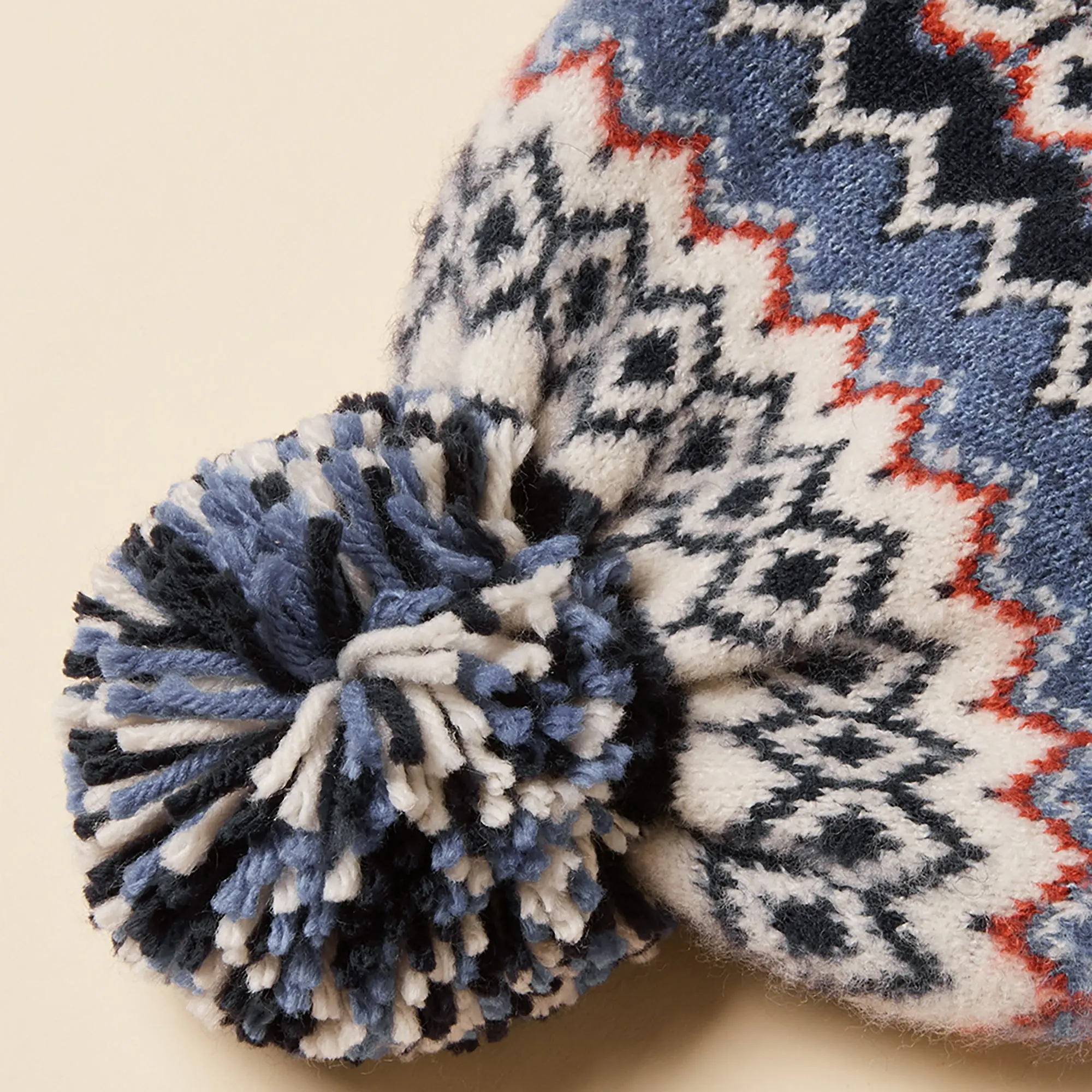Product image 4 of 4 of Joules Women's Kara Fairisle Bobble Beanie Hat - Navy