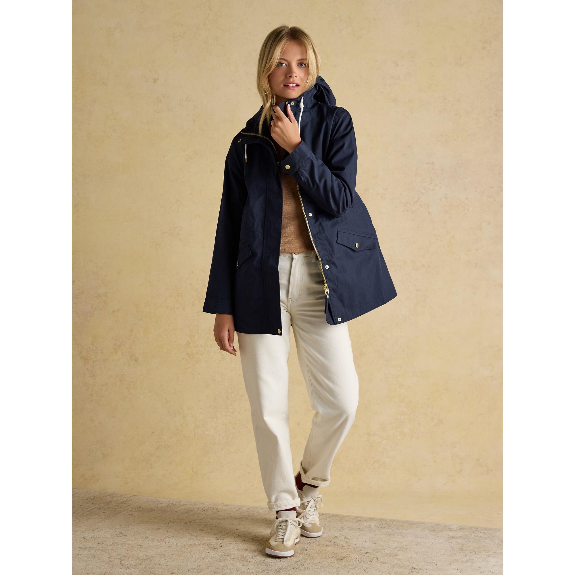 Joules Women's Portwell Waterproof Raincoat - Navy Blue | British