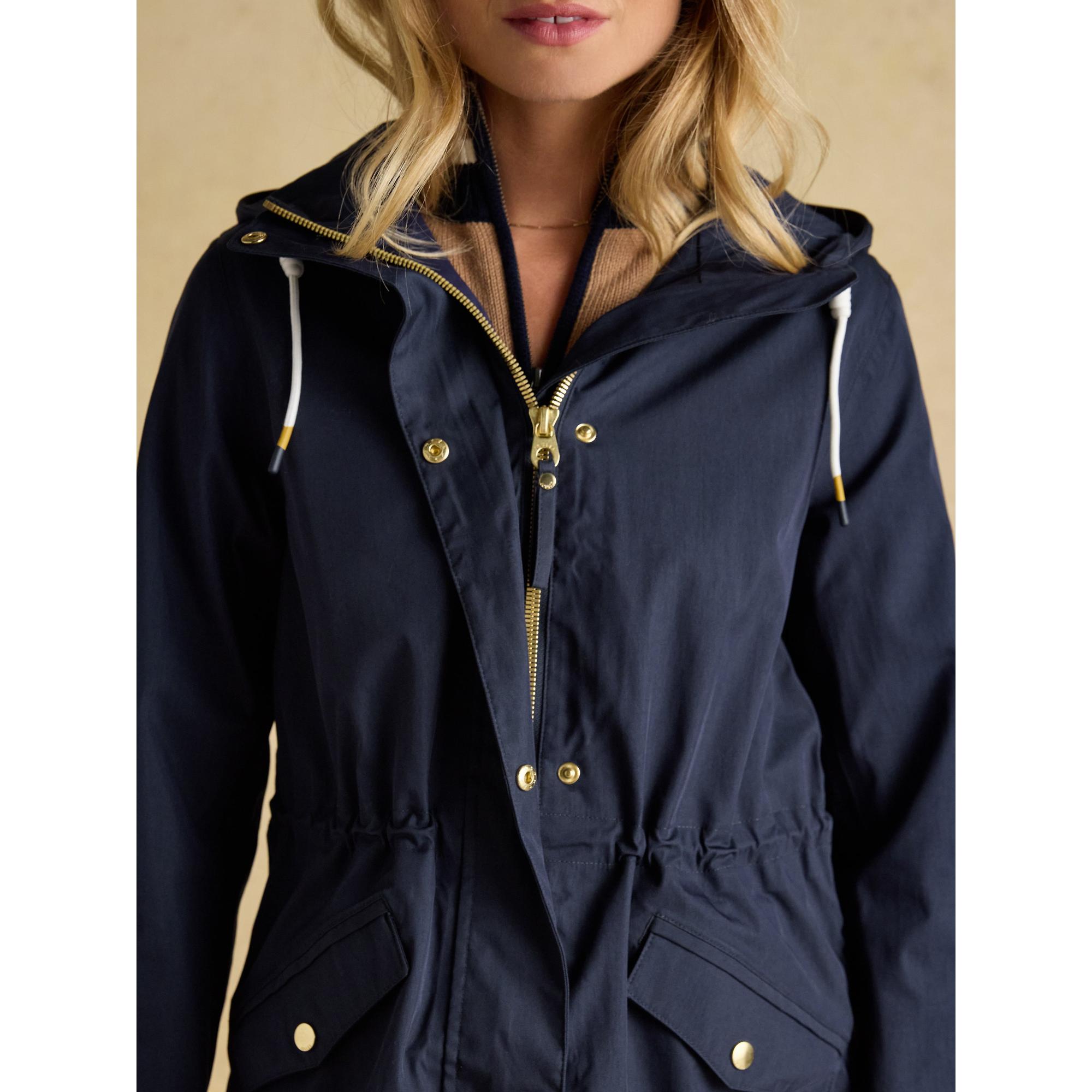 Joules Women's Portwell Waterproof Raincoat - Navy Blue | British
