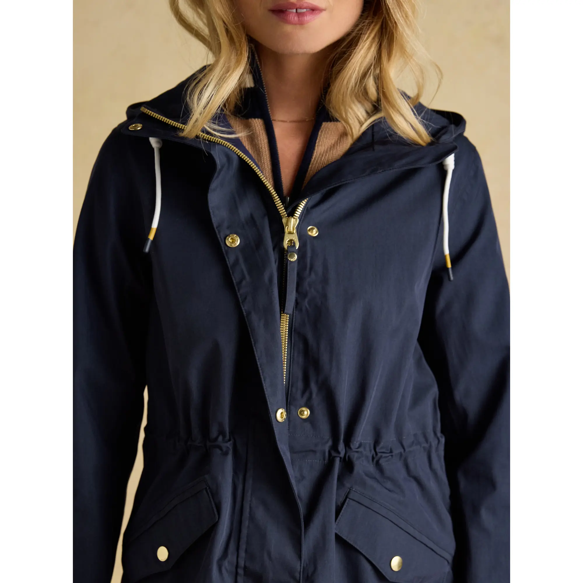 Product image 7 of 10 of Joules Women's Portwell Waterproof Raincoat - Navy Blue