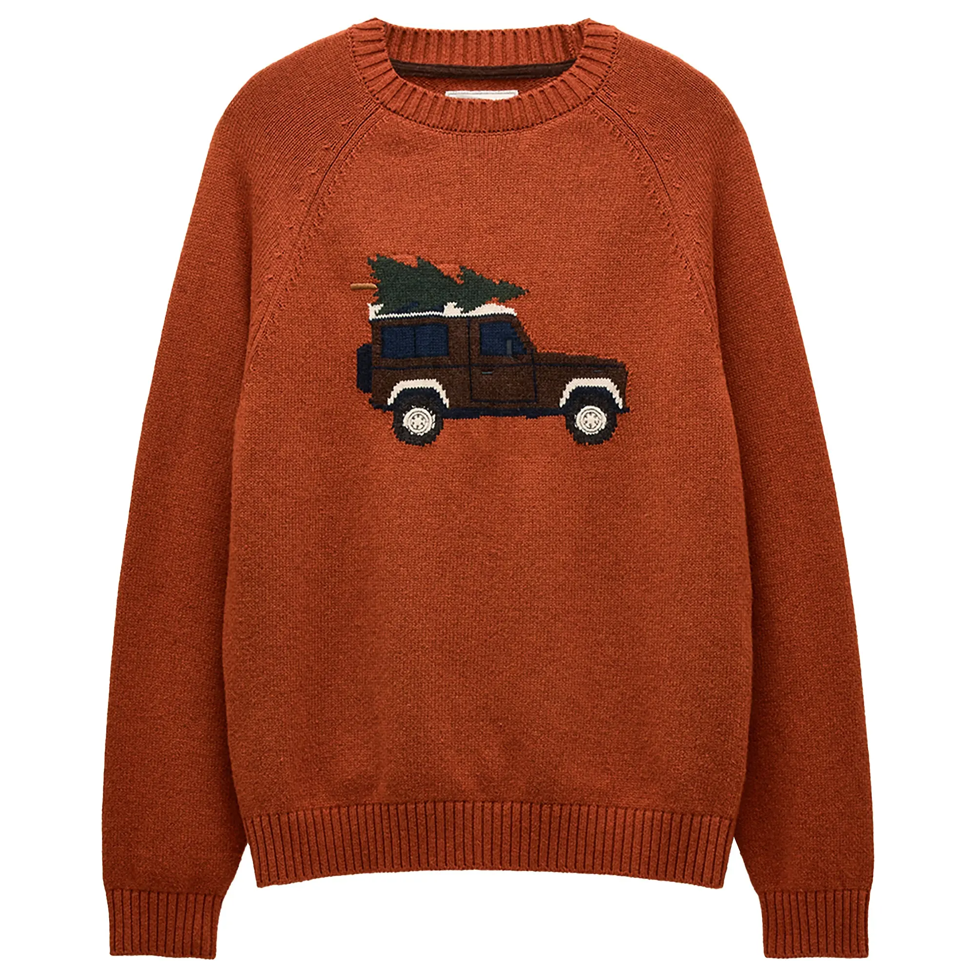 Product image 1 of 8 of Joules Men's Off-Road Crew Neck Christmas Jumper - Orange