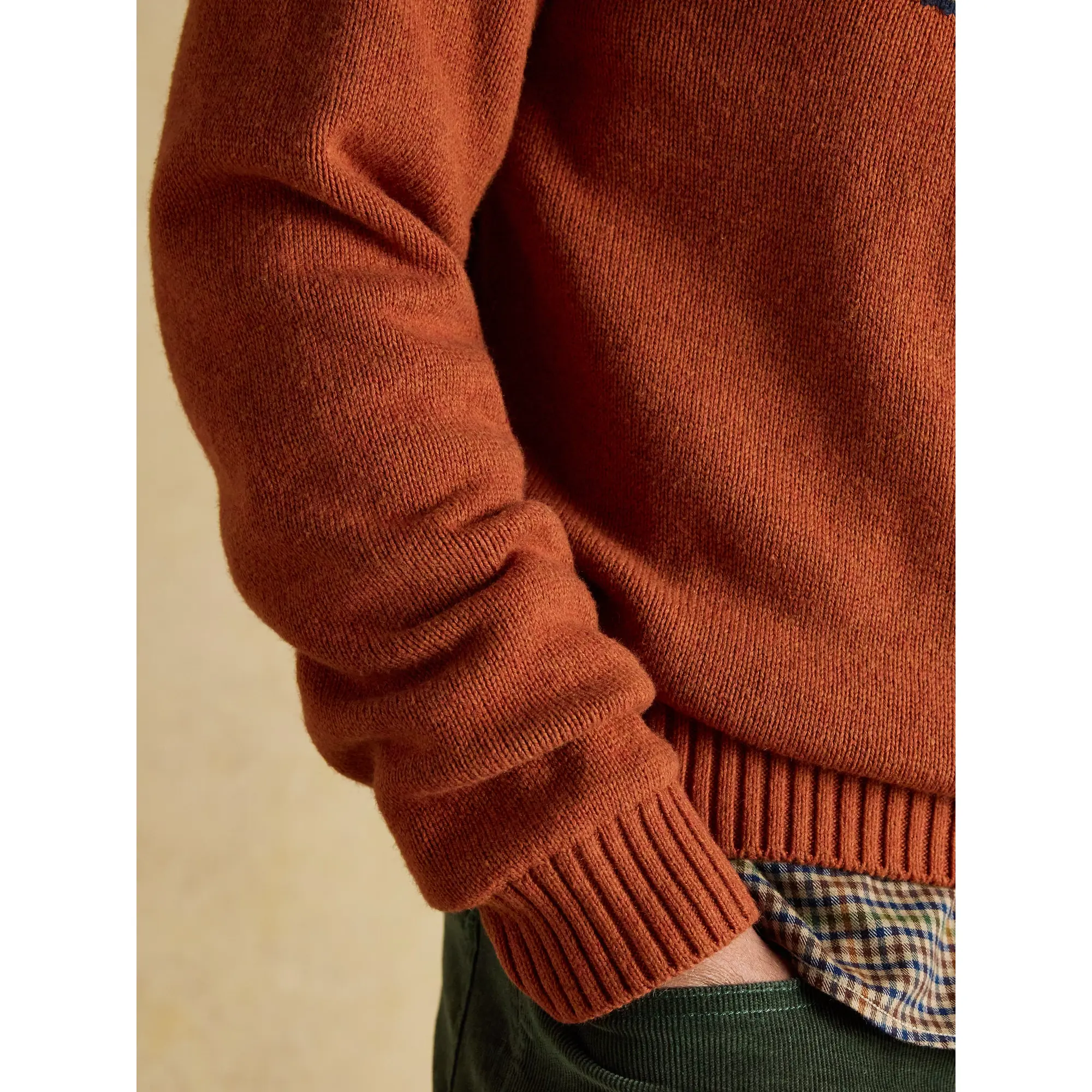 Product image 7 of 8 of Joules Men's Off-Road Crew Neck Christmas Jumper - Orange