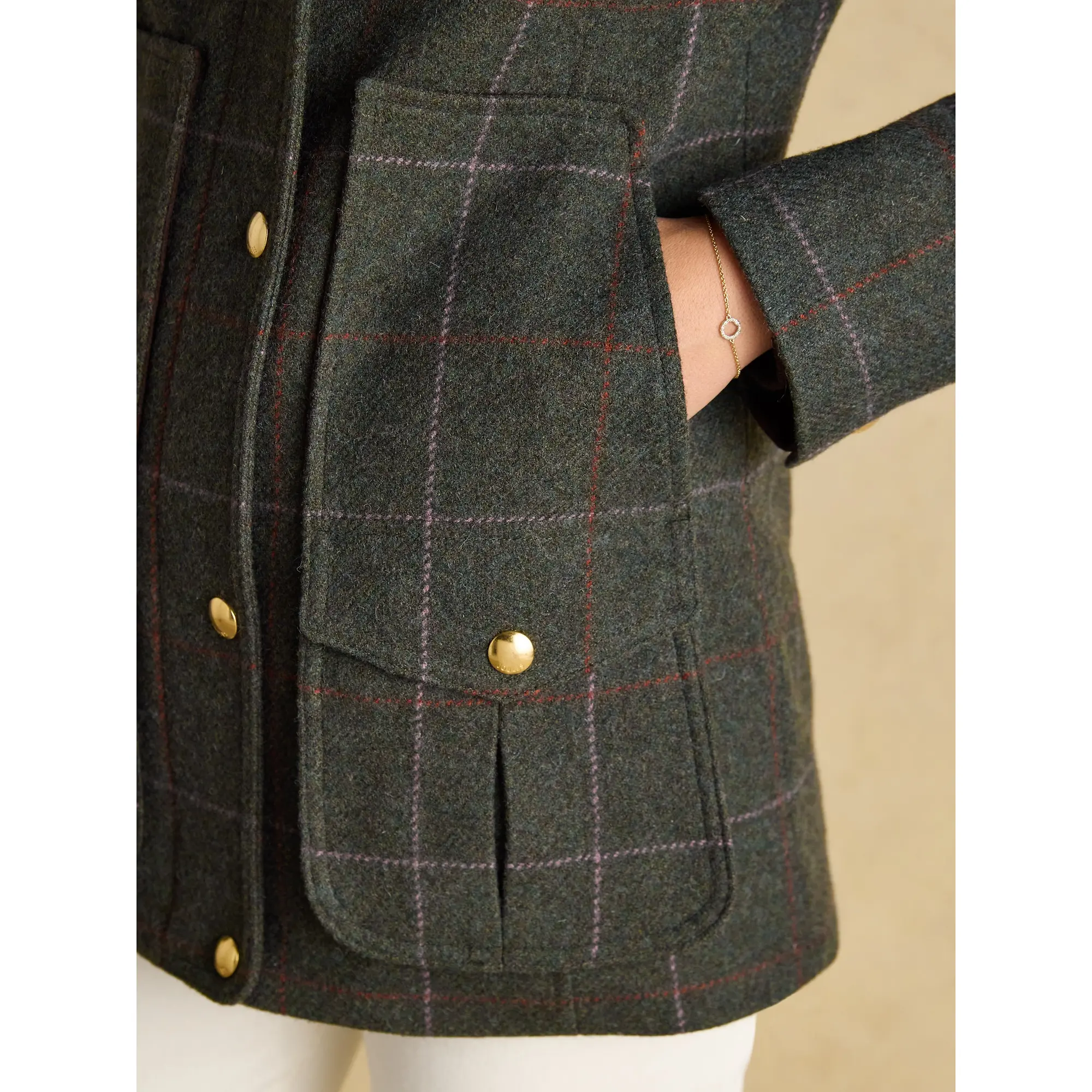 Product image 9 of 11 of Joules Women's Fieldcoat Tweed Jacket - Grasmoor Tweed