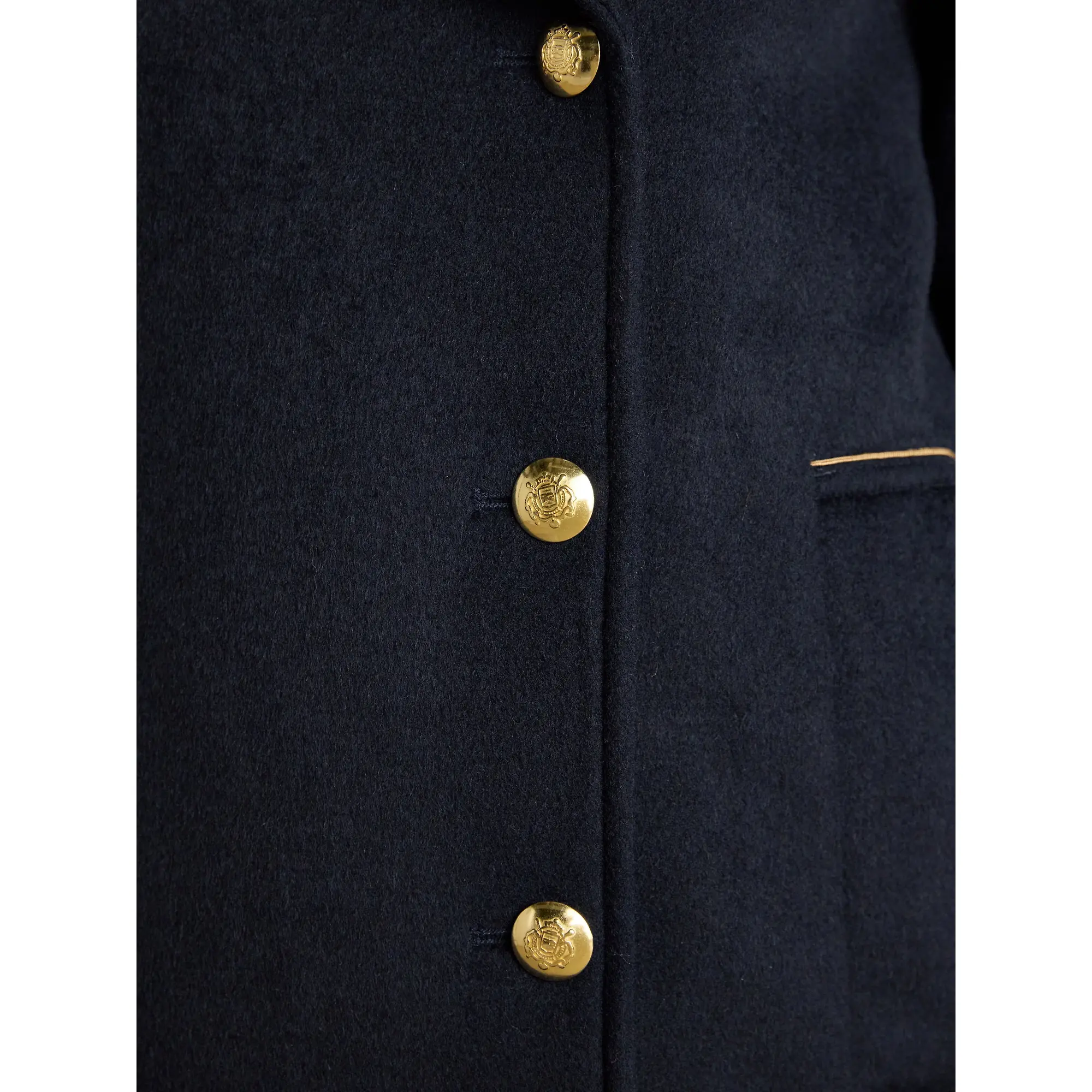 Product image 7 of 12 of Joules Women's Belchamp Wool Blend Peacoat with Beaded Badge - Navy