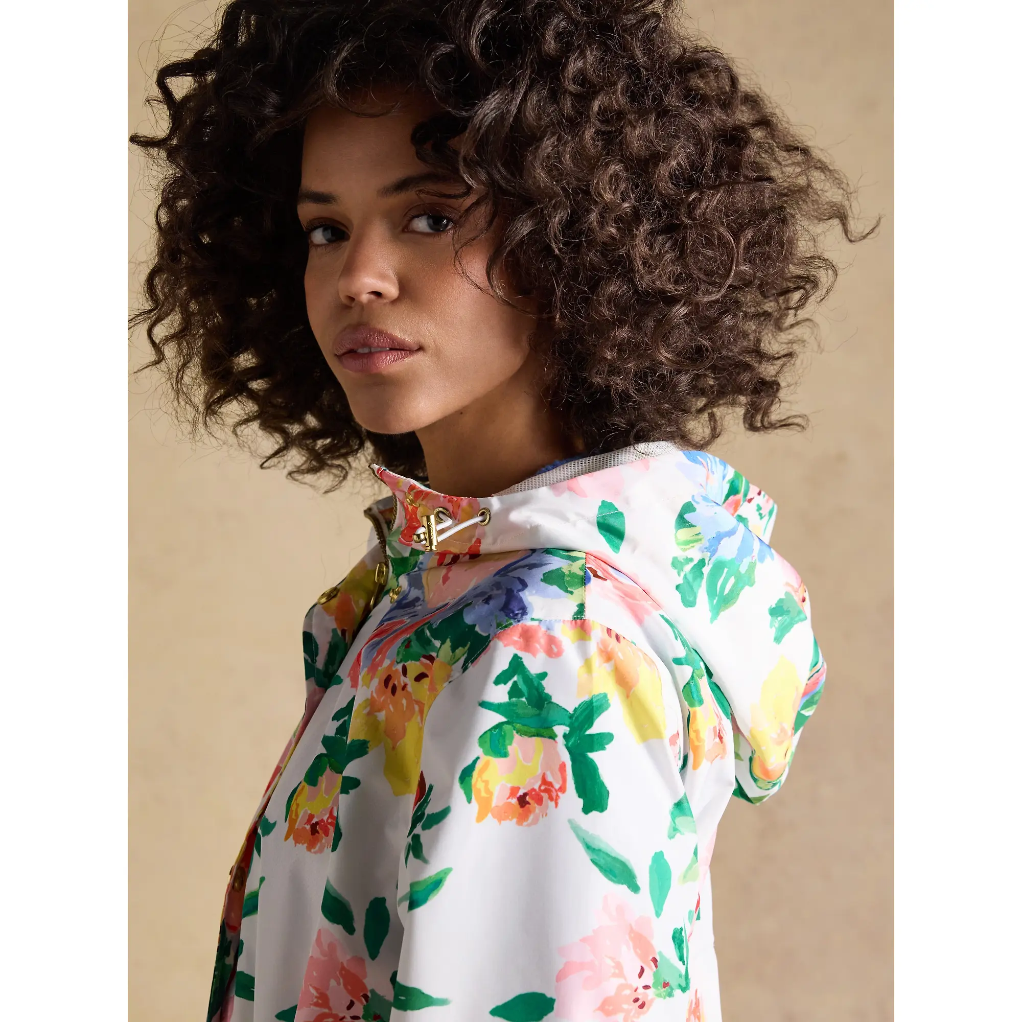 Product image 5 of 11 of Joules Women's Holkham Waterproof Packable Hooded Raincoat - Floral