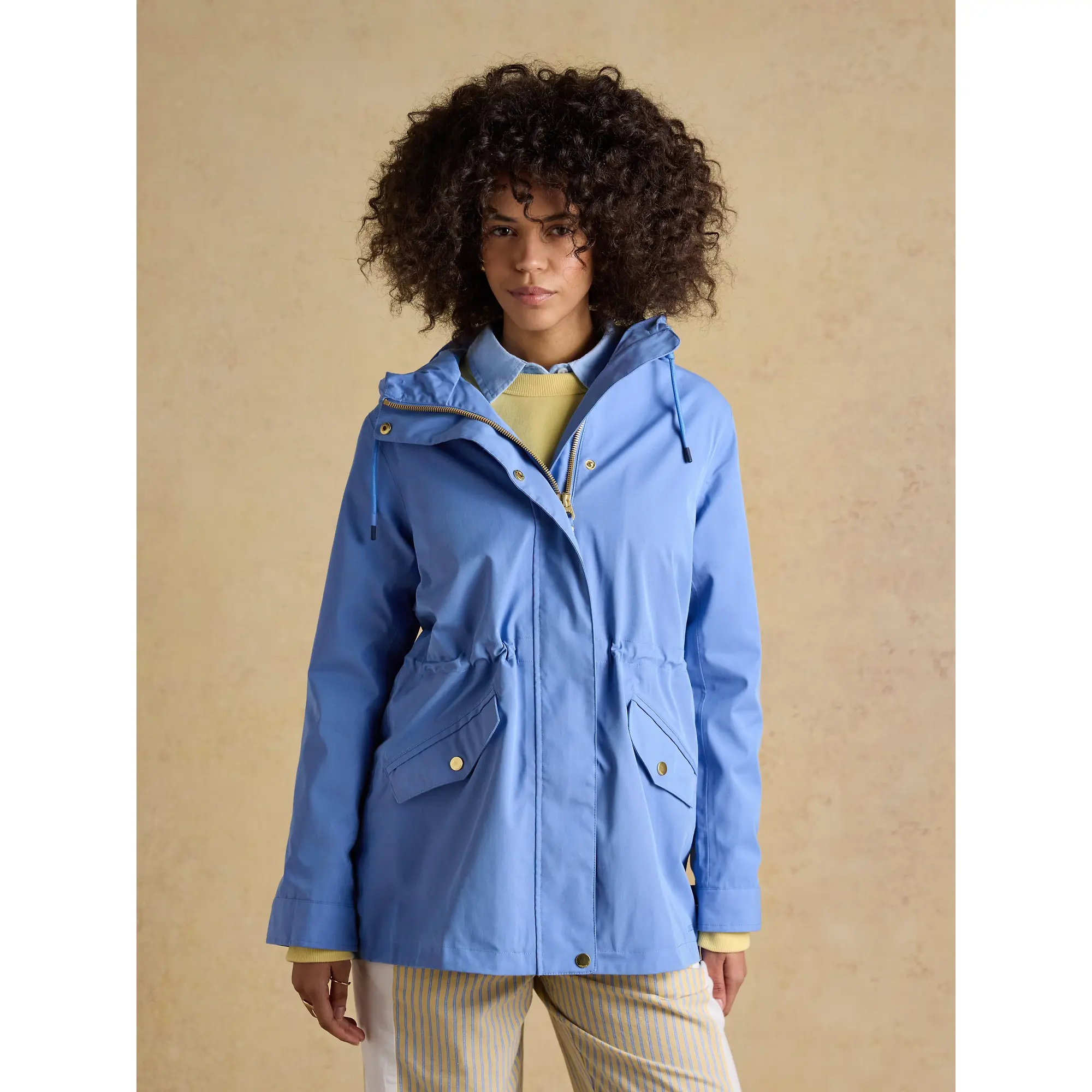 Product image 2 of 10 of Joules Women's Portwell Hooded Waterproof Raincoat - Blue