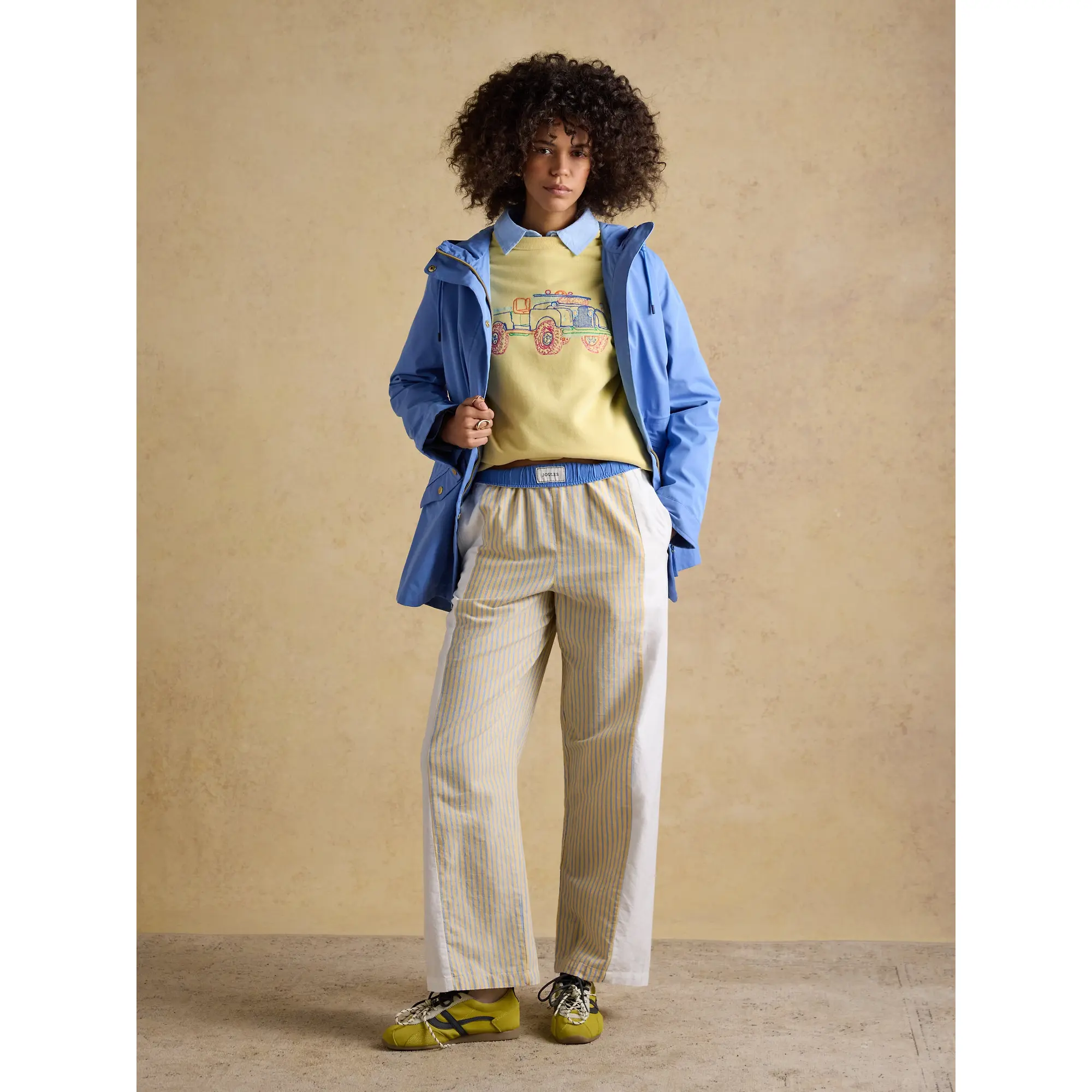 Product image 4 of 10 of Joules Women's Portwell Hooded Waterproof Raincoat - Blue