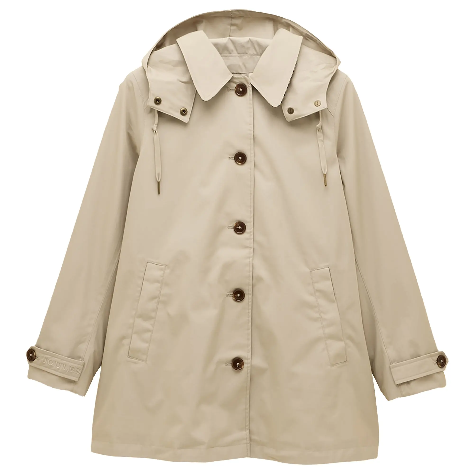 Product image 1 of 12 of Joules Women's Rainmore Waterproof Button Through Raincoat - Neutral