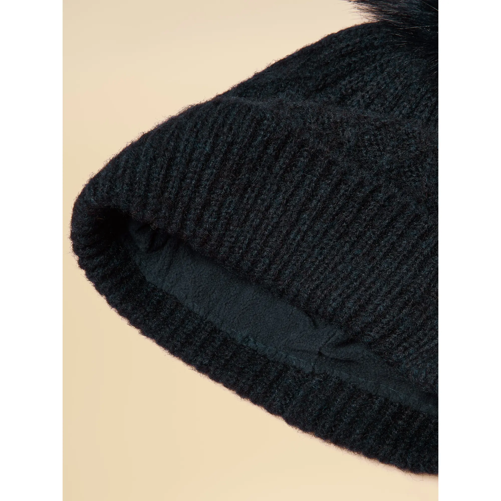 Product image 6 of 6 of Joules Women's Effie Cable Knitted Bobble Hat - Navy