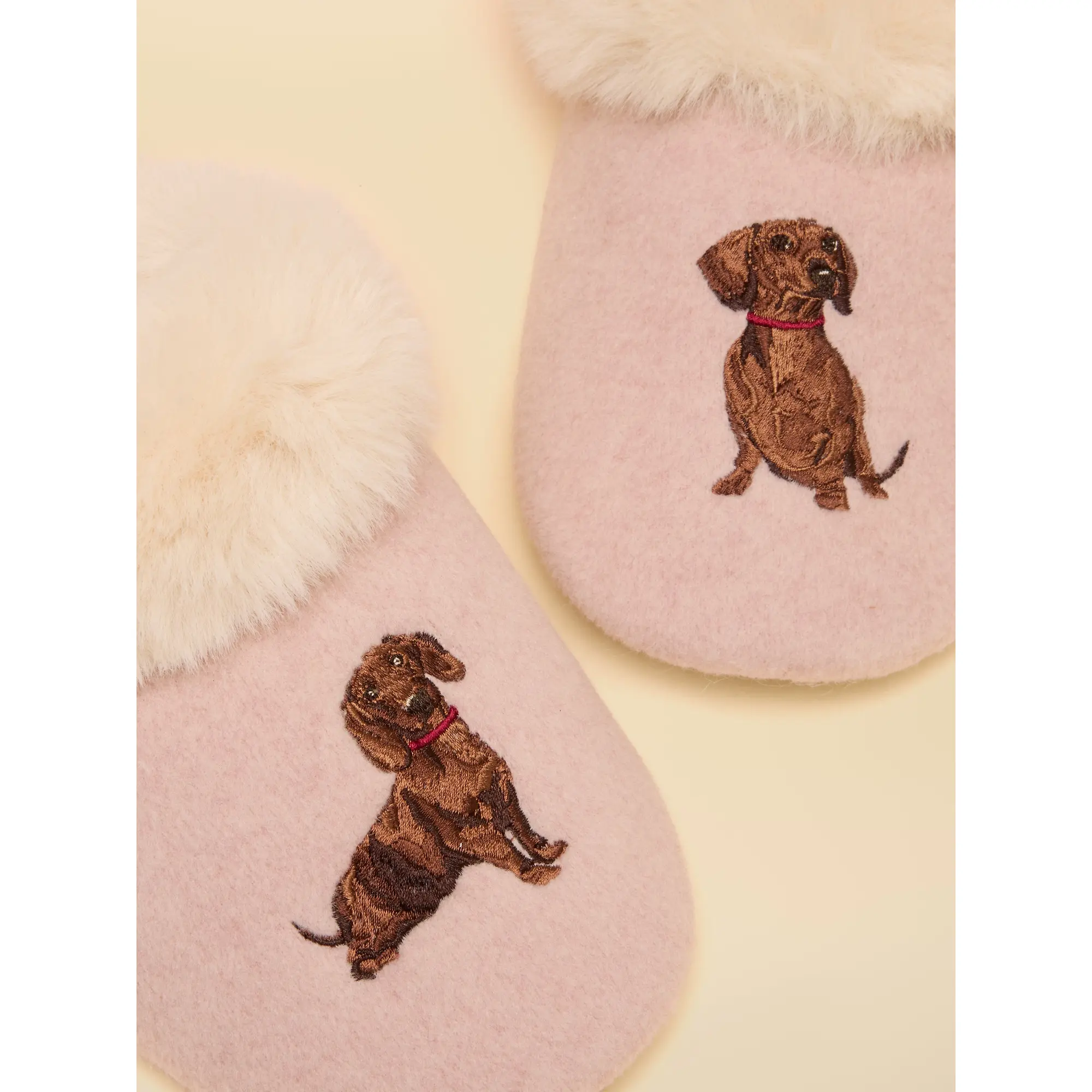 Product image 4 of 6 of Joules Women's Slippet Luxe Slippers - Pink Dog
