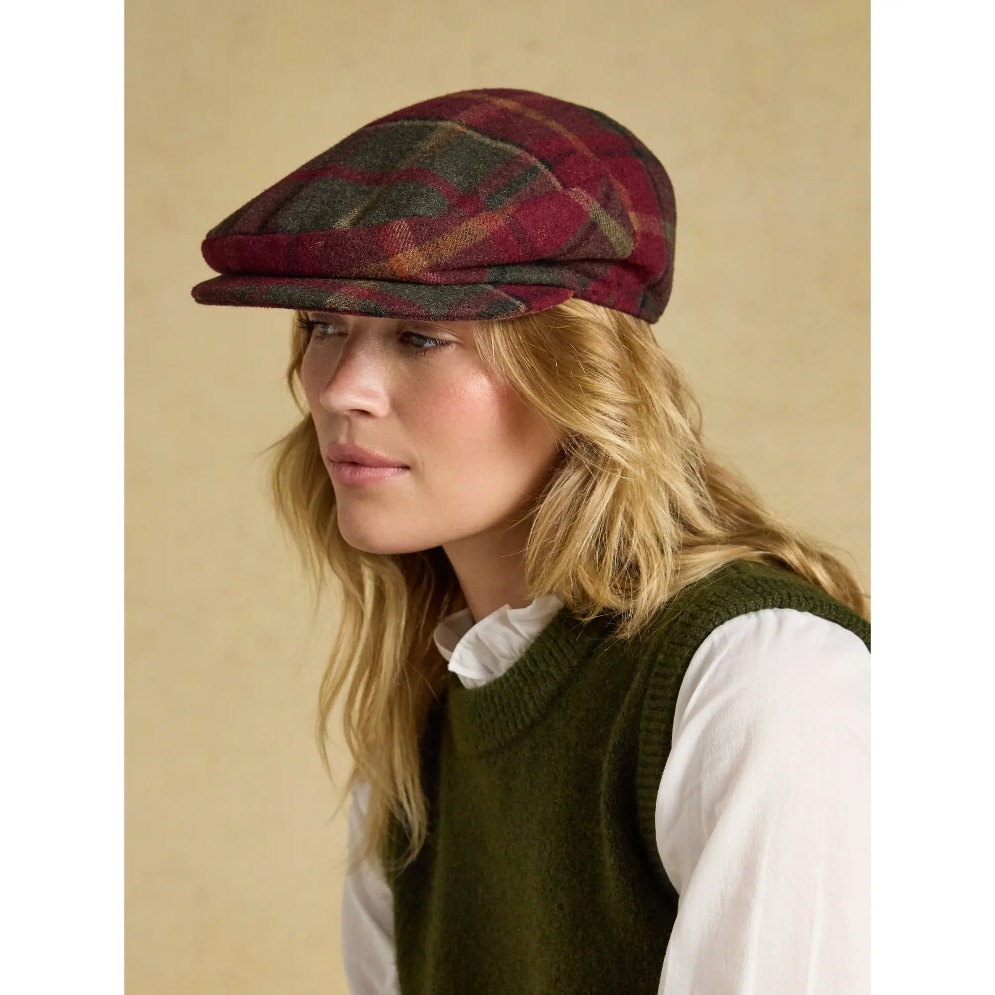 Product image 2 of 7 of Joules Women's Ashby Flat Cap - Berry Tweed
