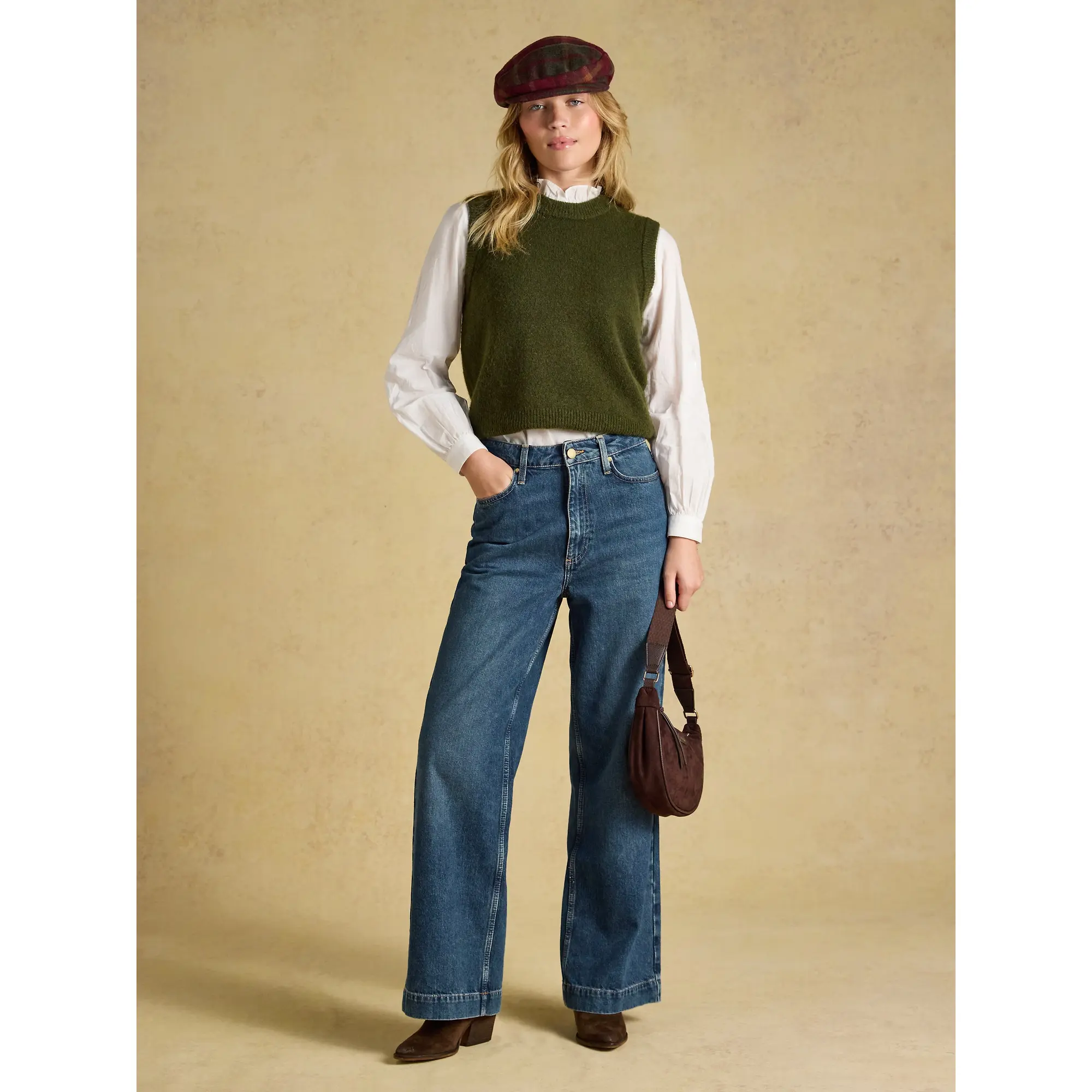 Product image 3 of 7 of Joules Women's Ashby Flat Cap - Berry Tweed