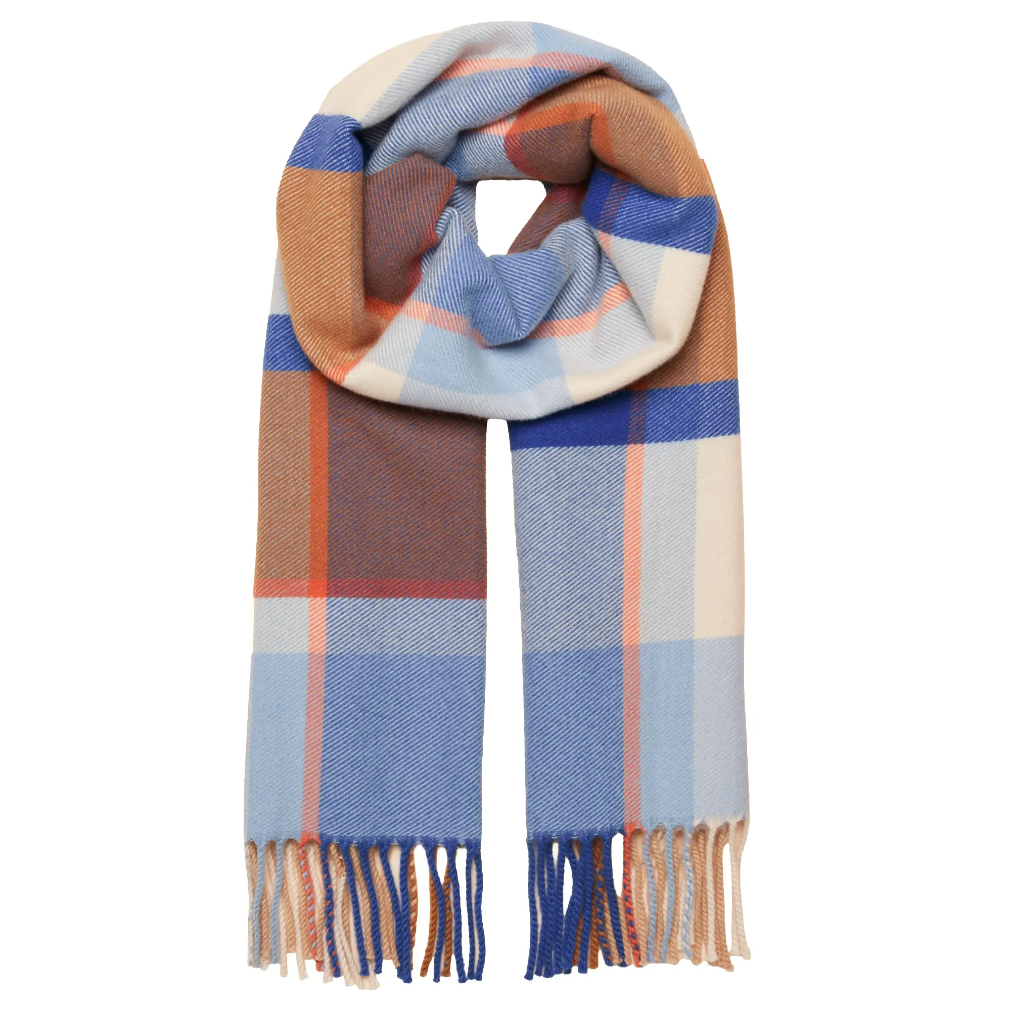 Product image 1 of 5 of Joules Women's Langtree Scarf - Blue Cream Check