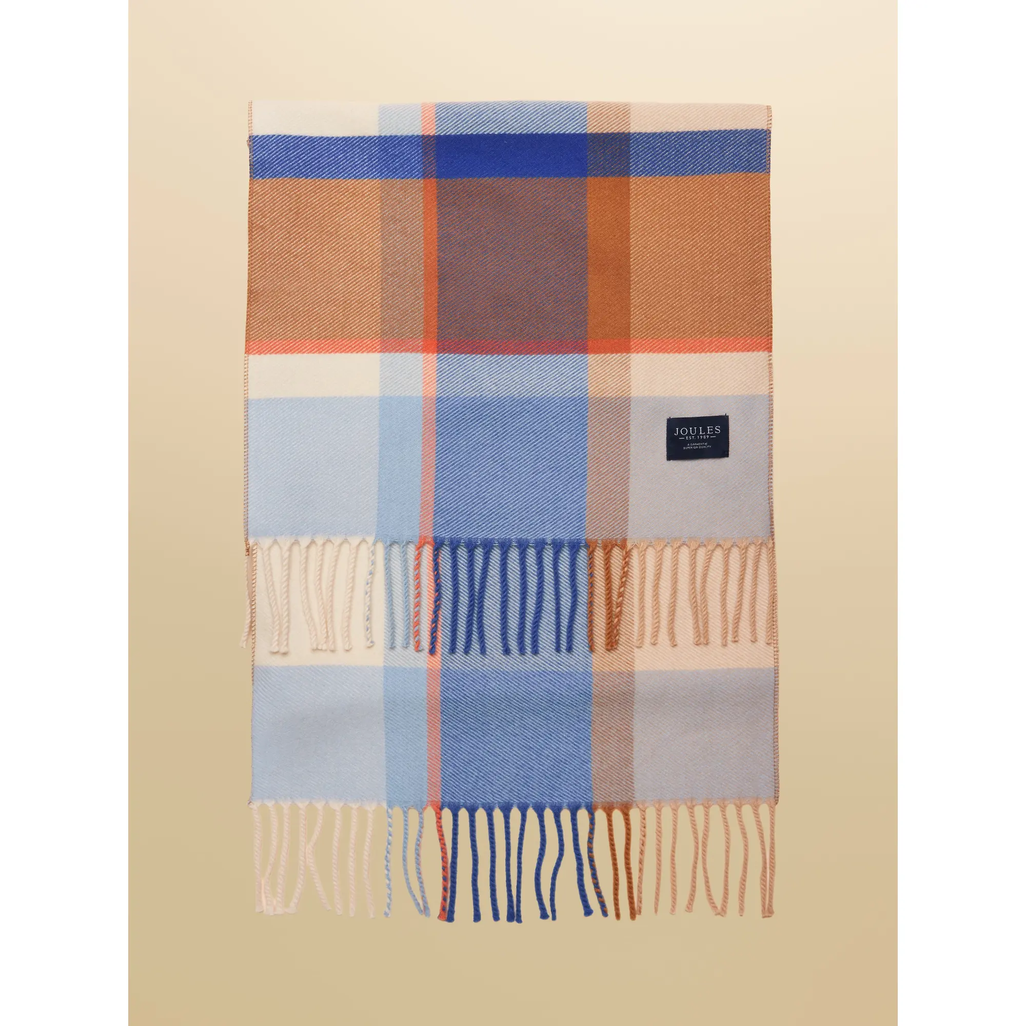 Product image 4 of 5 of Joules Women's Langtree Scarf - Blue Cream Check