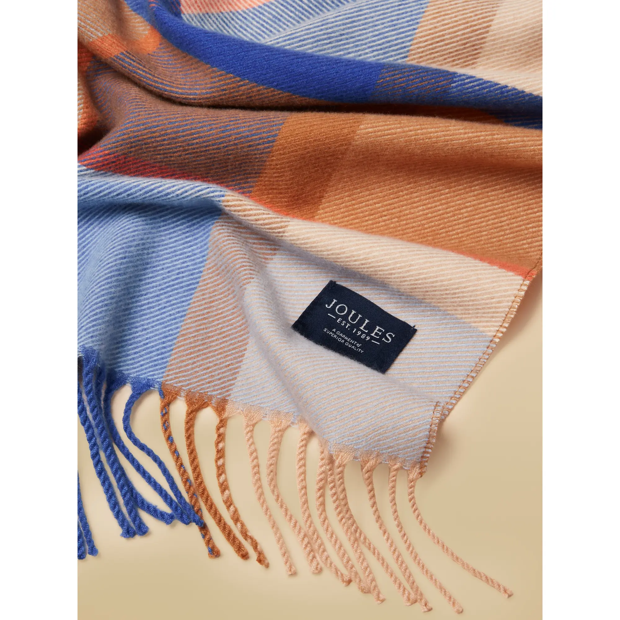 Product image 5 of 5 of Joules Women's Langtree Scarf - Blue Cream Check