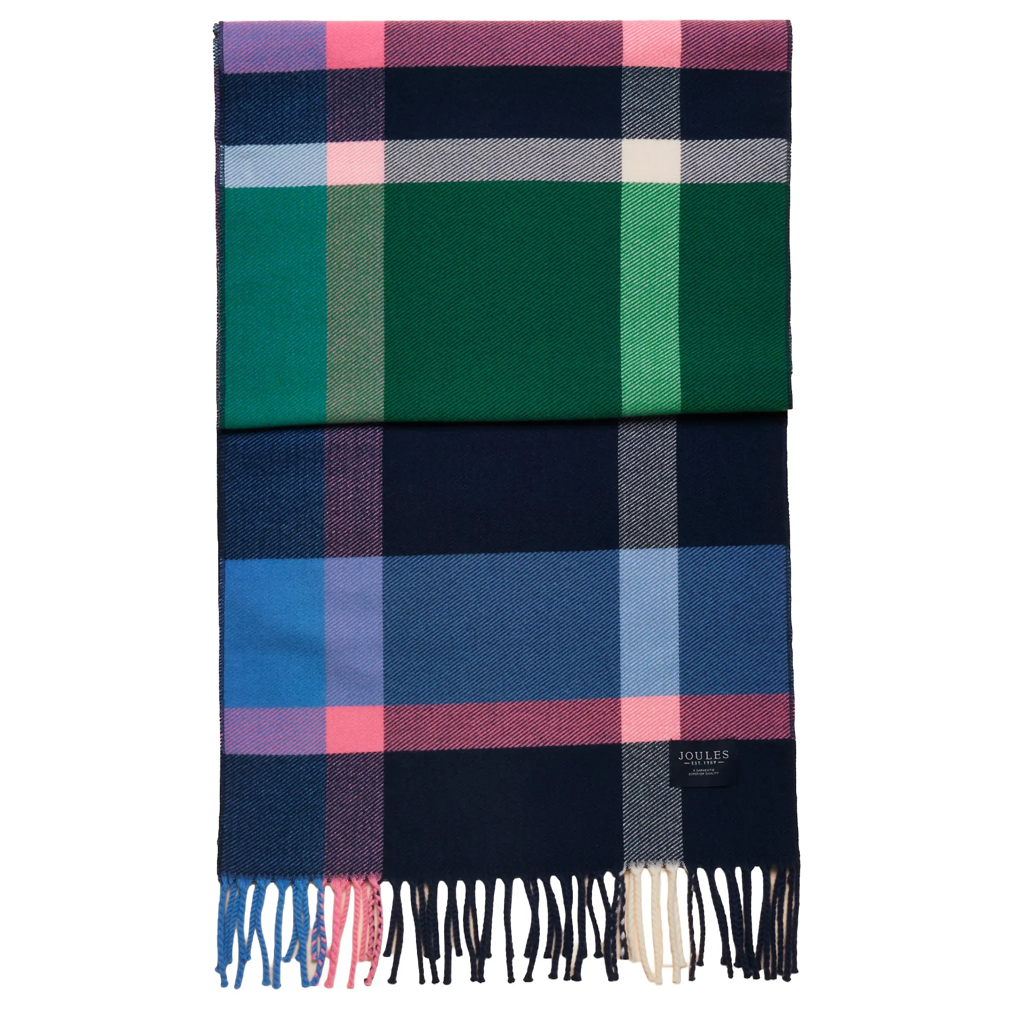 Product image 1 of 6 of Joules Women's Langtree Scarf - Navy & Pink Check