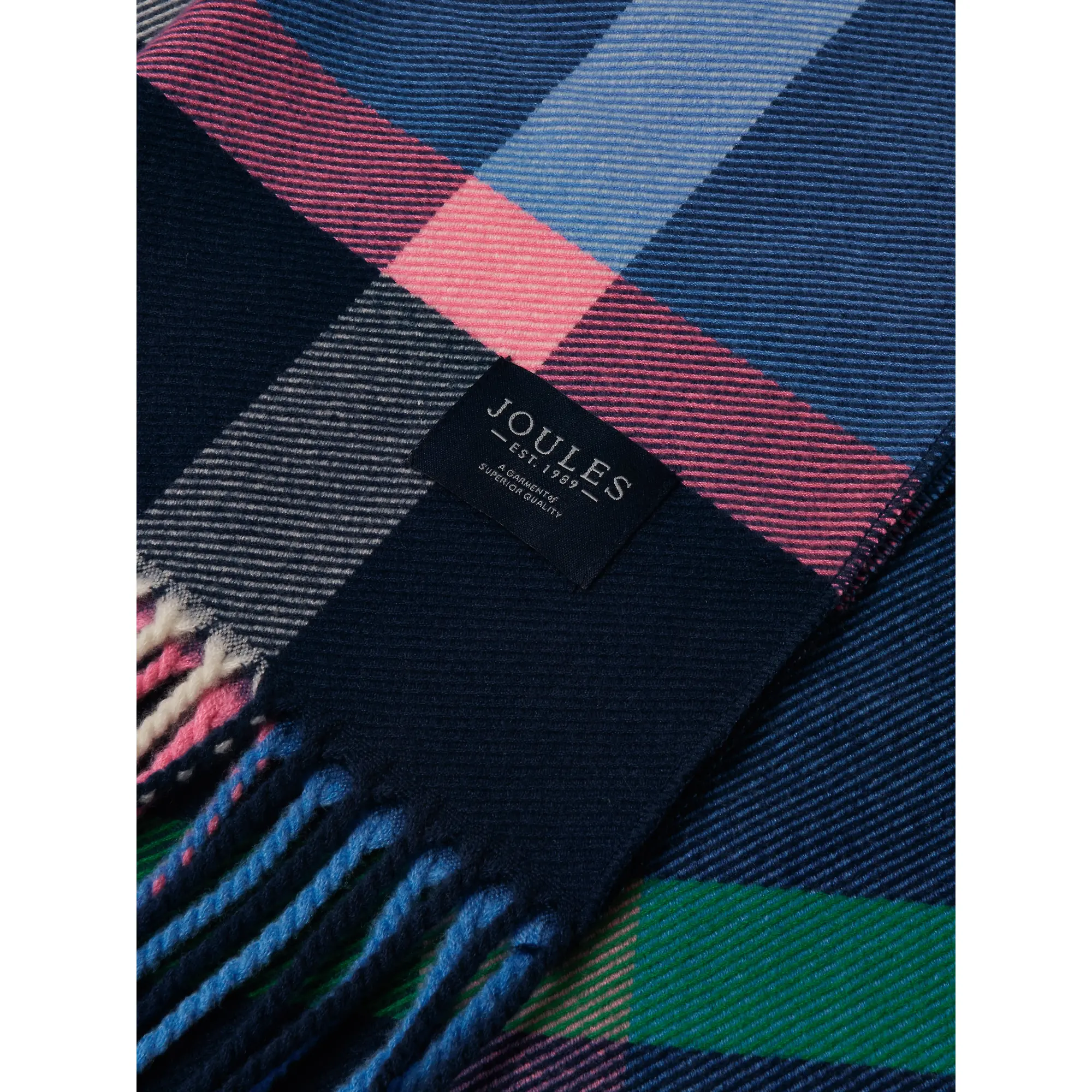 Product image 6 of 6 of Joules Women's Langtree Scarf - Navy & Pink Check