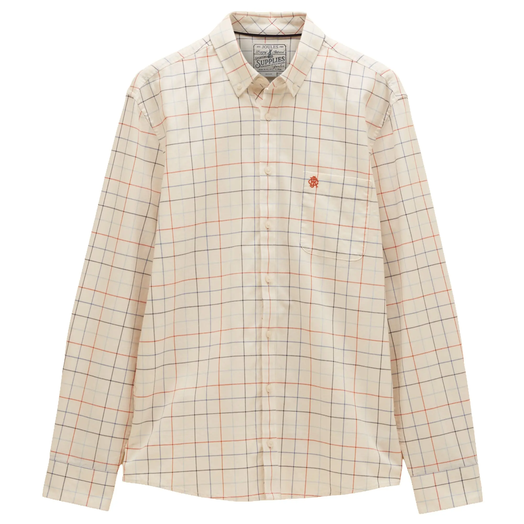 Product image 1 of 12 of Joules Men's Checked Classic Fit Cotton Oxford Shirt - White