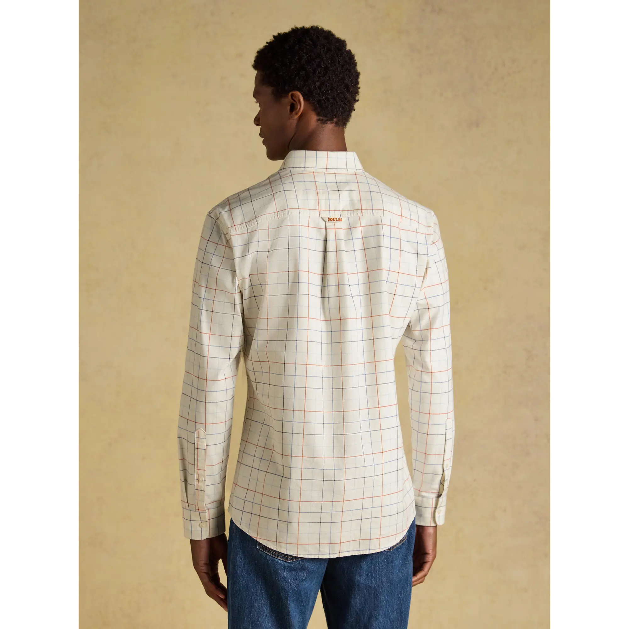 Product image 3 of 12 of Joules Men's Checked Classic Fit Cotton Oxford Shirt - White