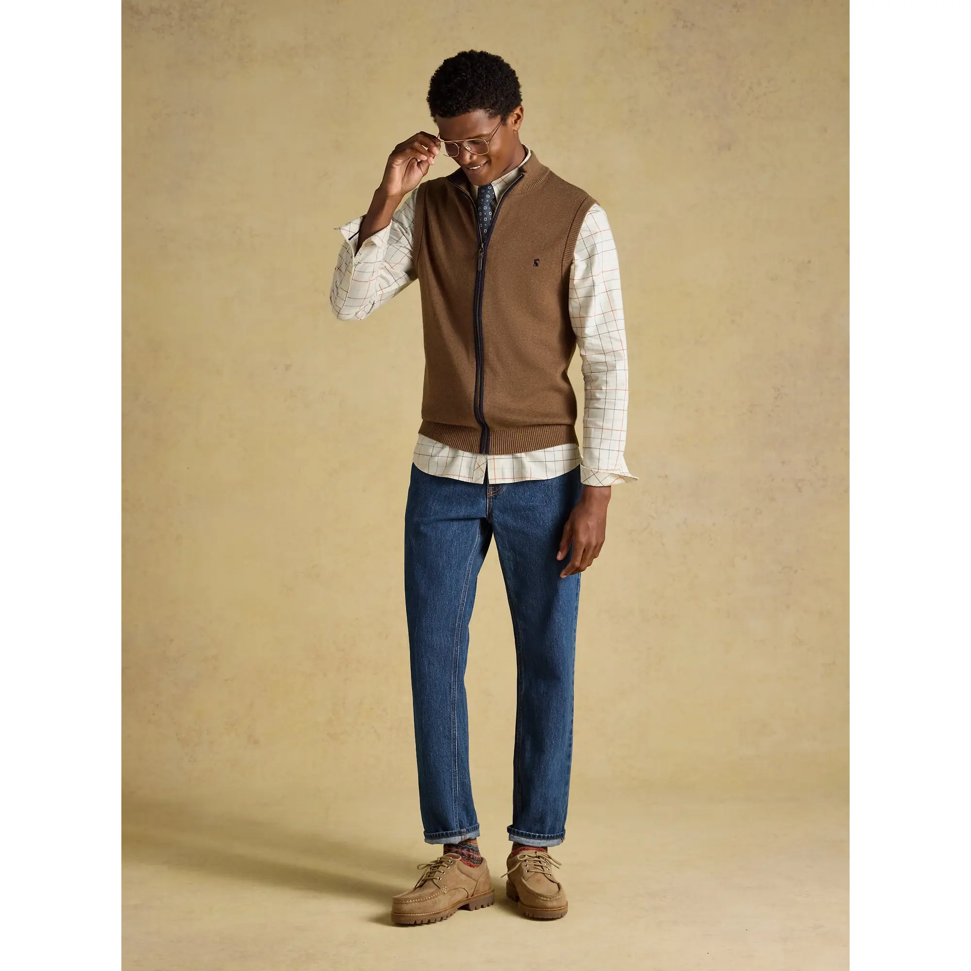 Product image 4 of 12 of Joules Men's Checked Classic Fit Cotton Oxford Shirt - White