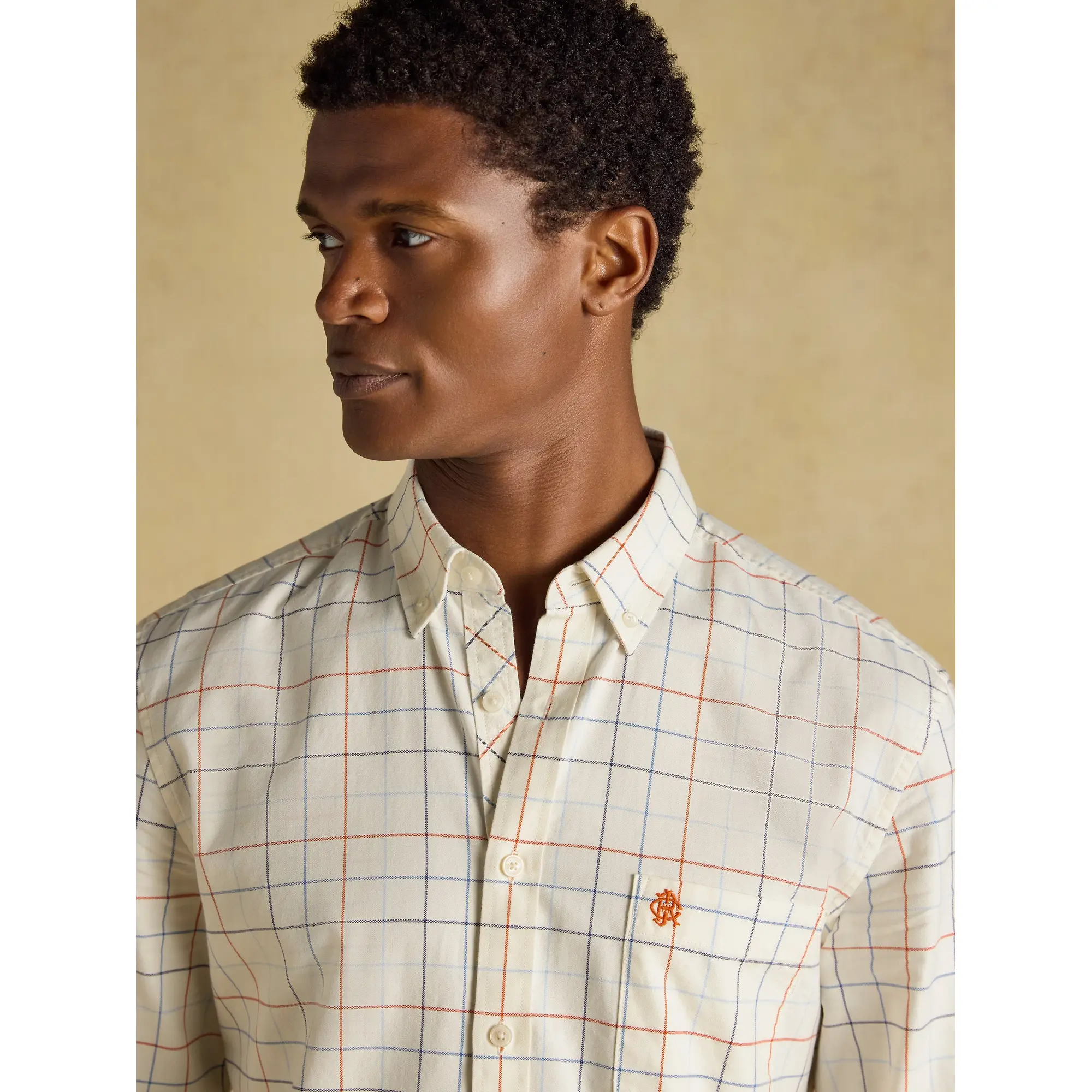 Product image 5 of 12 of Joules Men's Checked Classic Fit Cotton Oxford Shirt - White