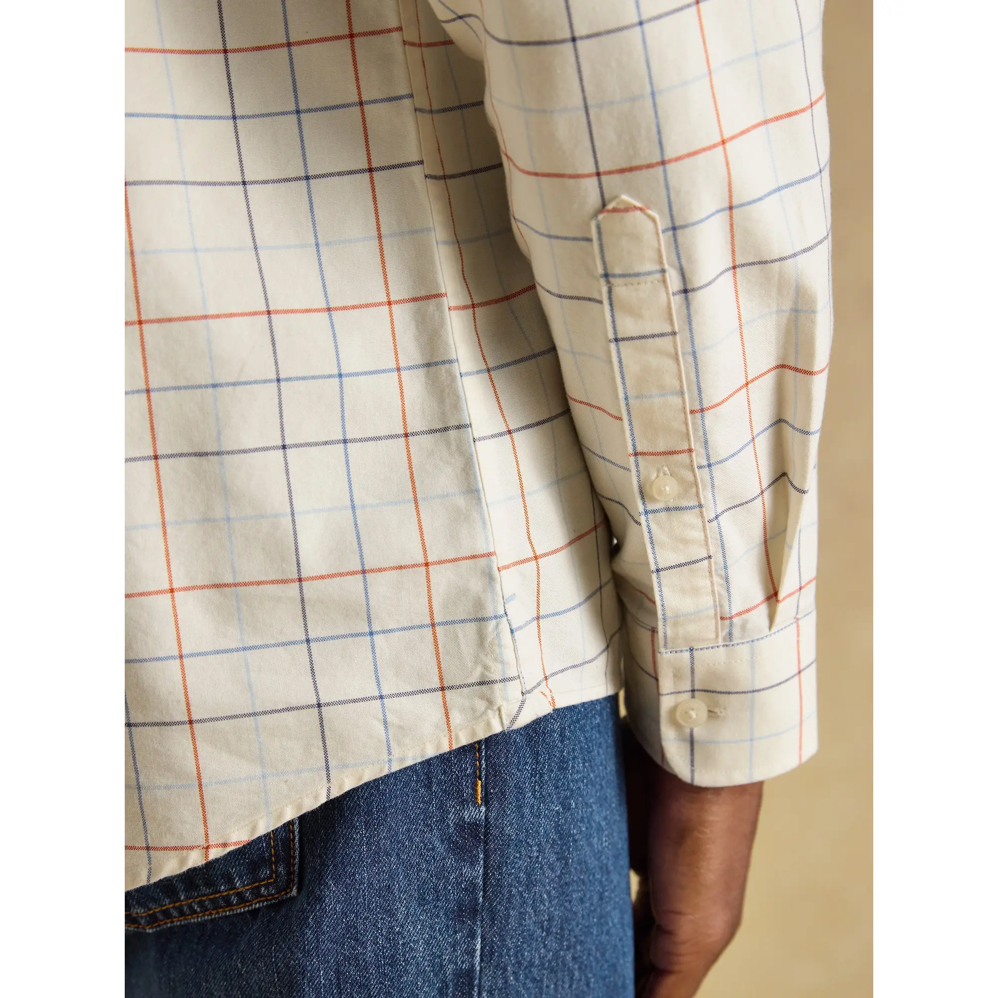 Product image 7 of 12 of Joules Men's Checked Classic Fit Cotton Oxford Shirt - White
