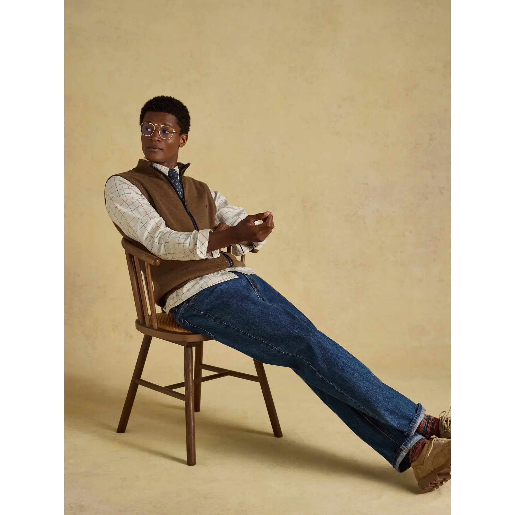 Product image 10 of 12 of Joules Men's Checked Classic Fit Cotton Oxford Shirt - White