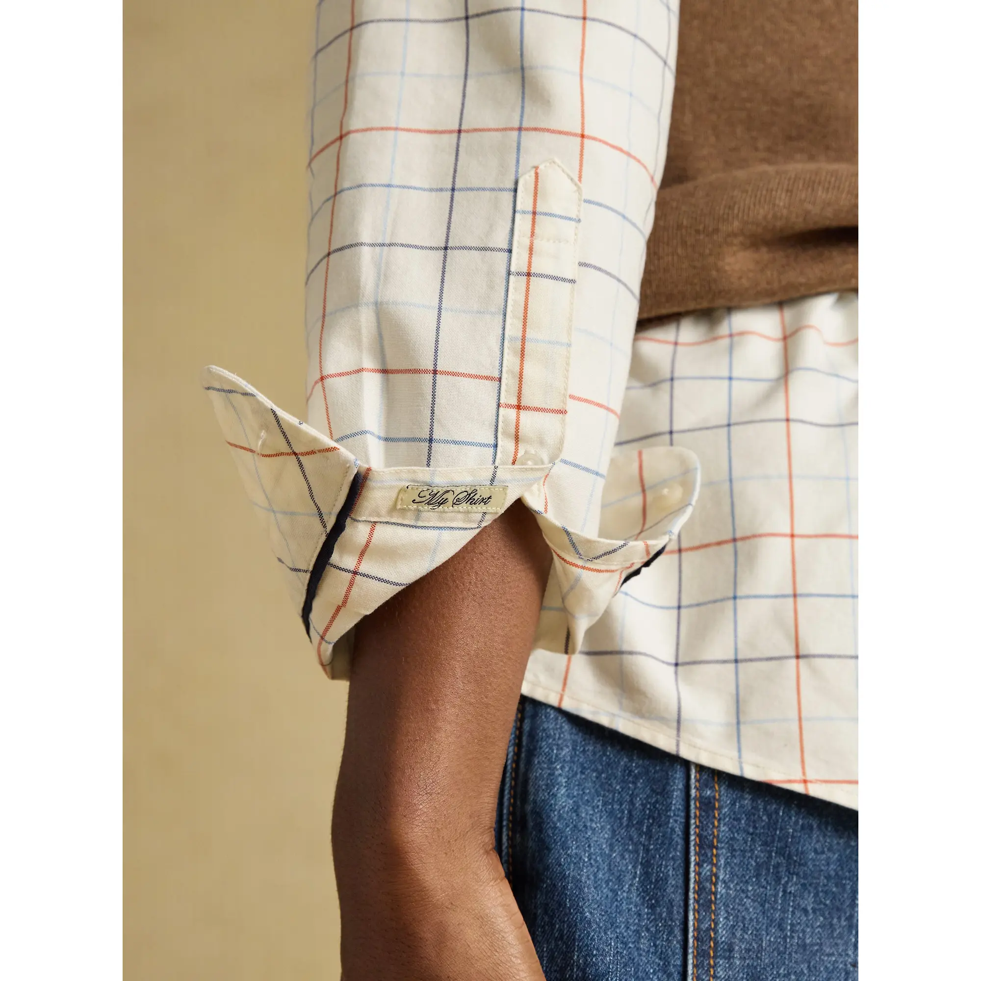 Product image 11 of 12 of Joules Men's Checked Classic Fit Cotton Oxford Shirt - White