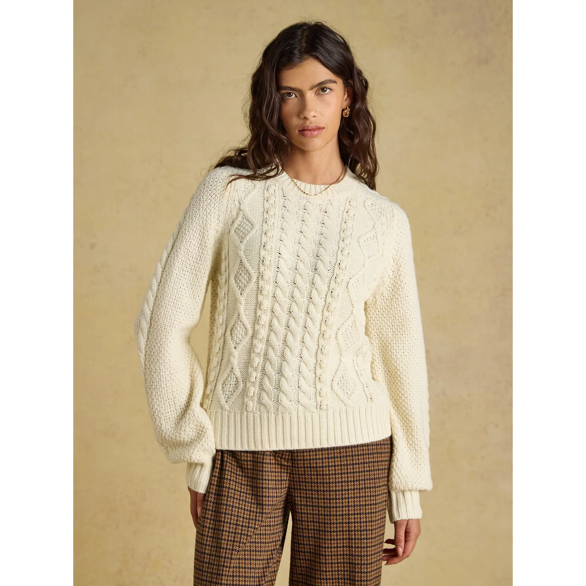 Product image 2 of 8 of Joules Women's Rafferty Cable Knit Jumper - Cream
