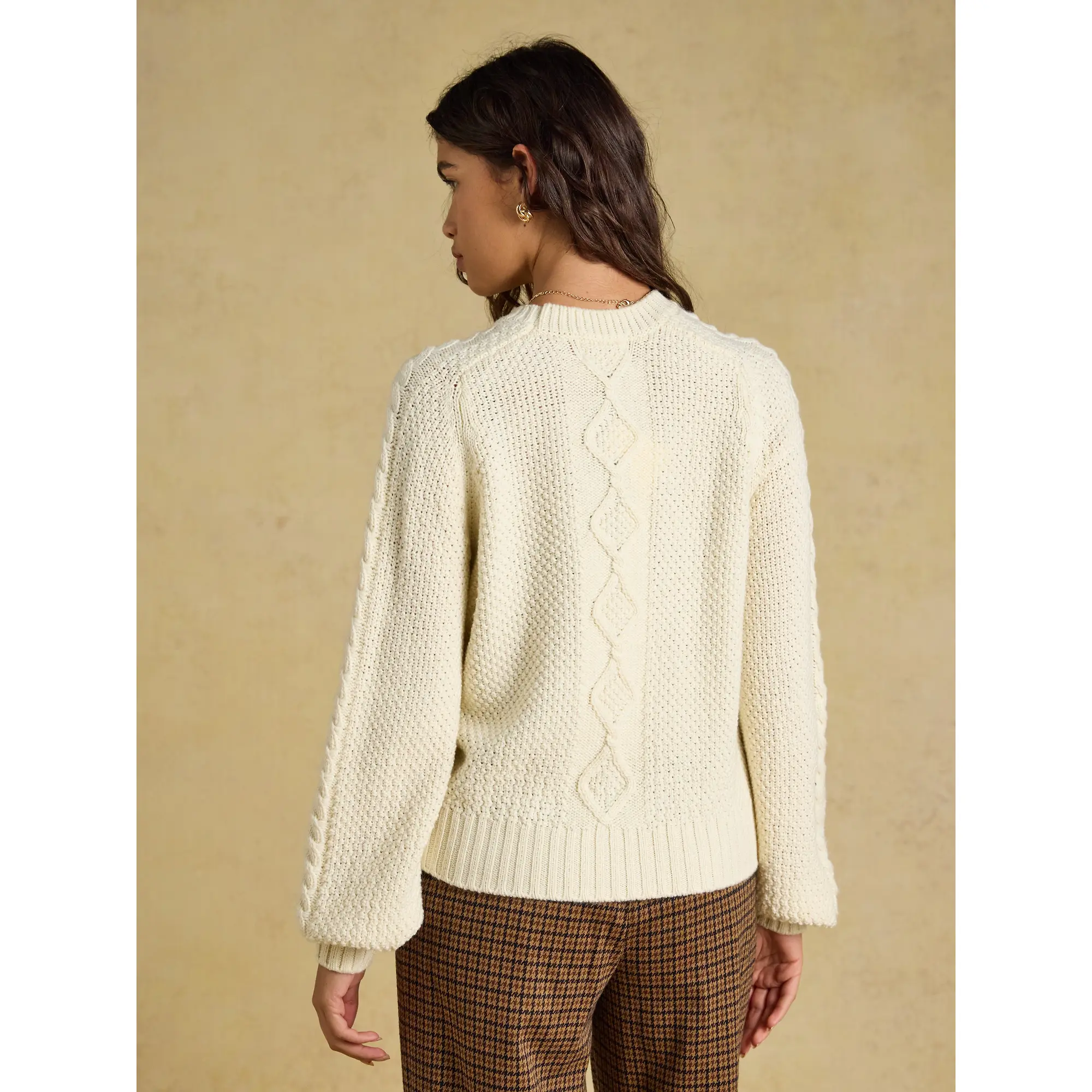 Product image 3 of 8 of Joules Women's Rafferty Cable Knit Jumper - Cream