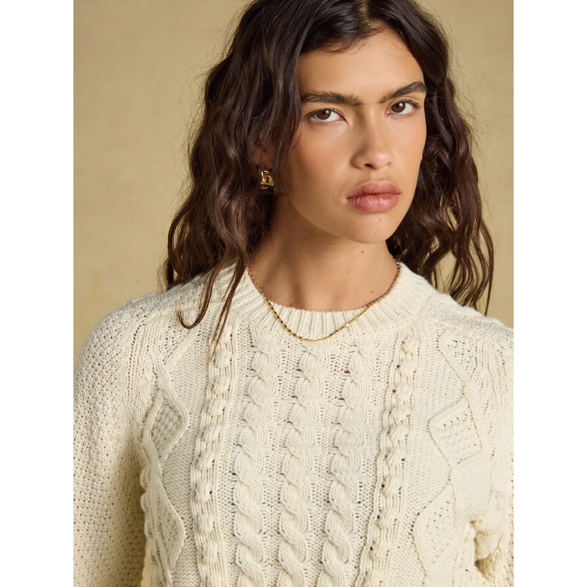 Product image 7 of 8 of Joules Women's Rafferty Cable Knit Jumper - Cream
