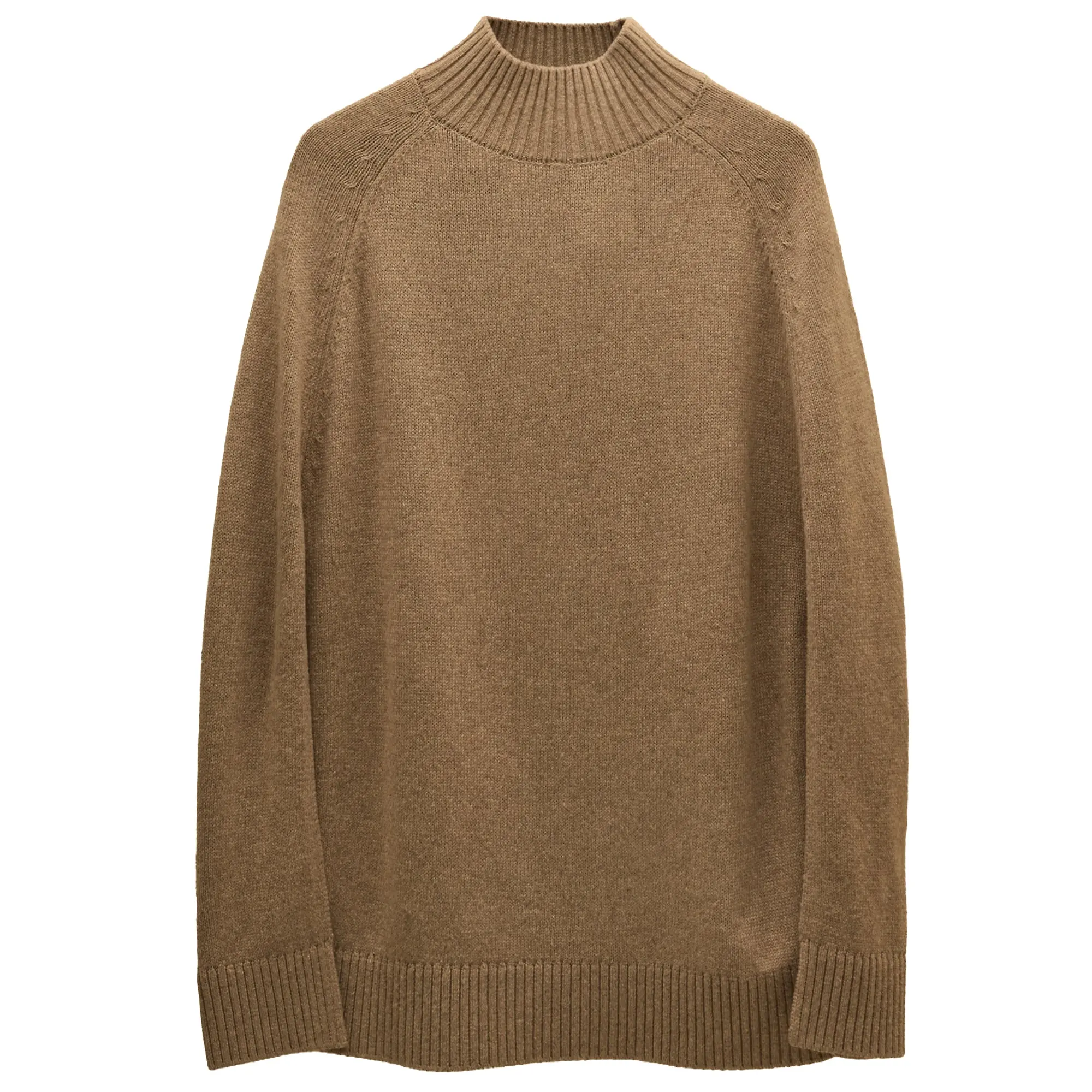 Product image 1 of 6 of Joules Women's Horse Wool Blend High Neck Knitted Cape - Tan Brown