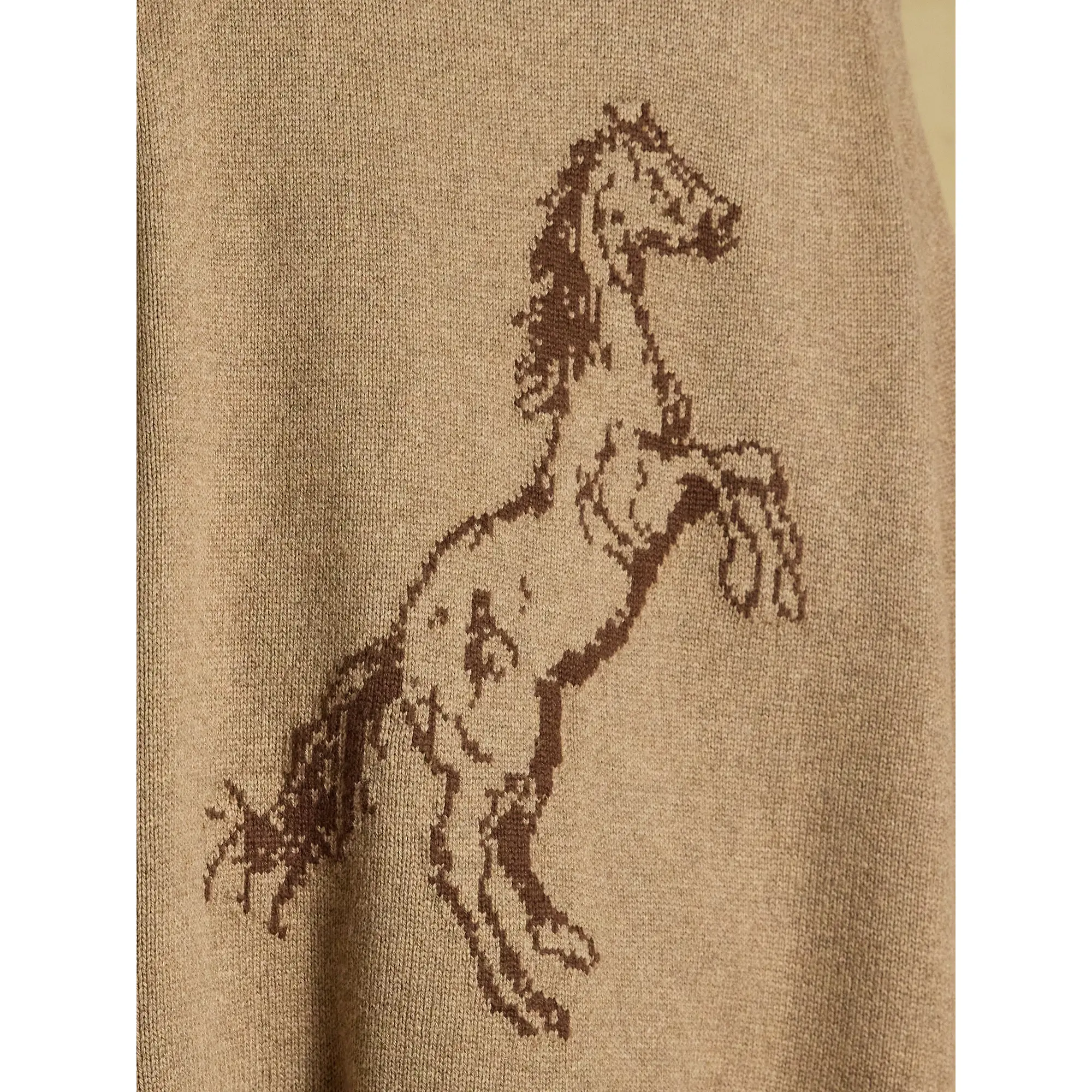 Product image 6 of 6 of Joules Women's Horse Wool Blend High Neck Knitted Cape - Tan Brown
