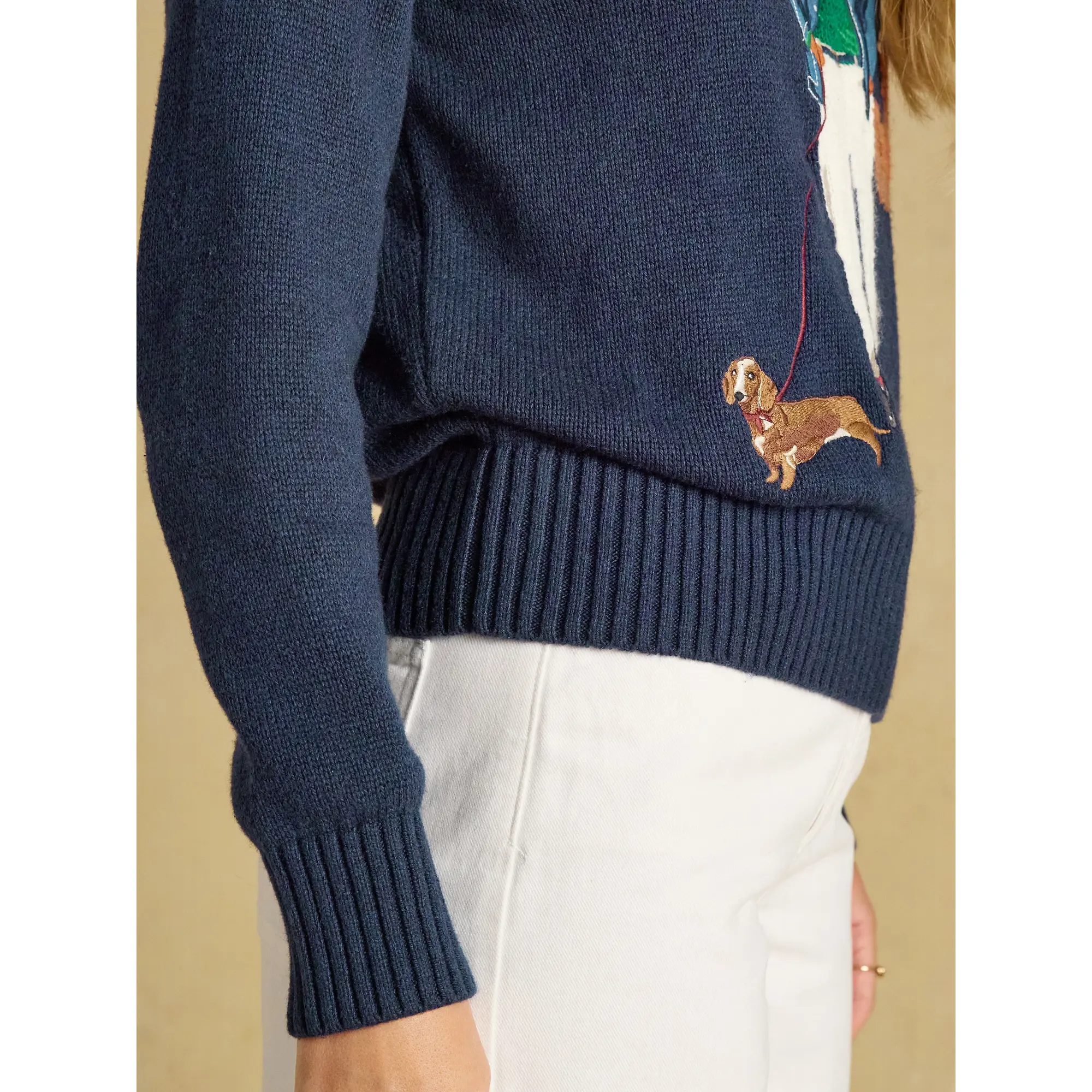 Product image 8 of 8 of Joules Women's Jonty Fox Cotton Blend Crew Neck Knitted Jumper - Navy