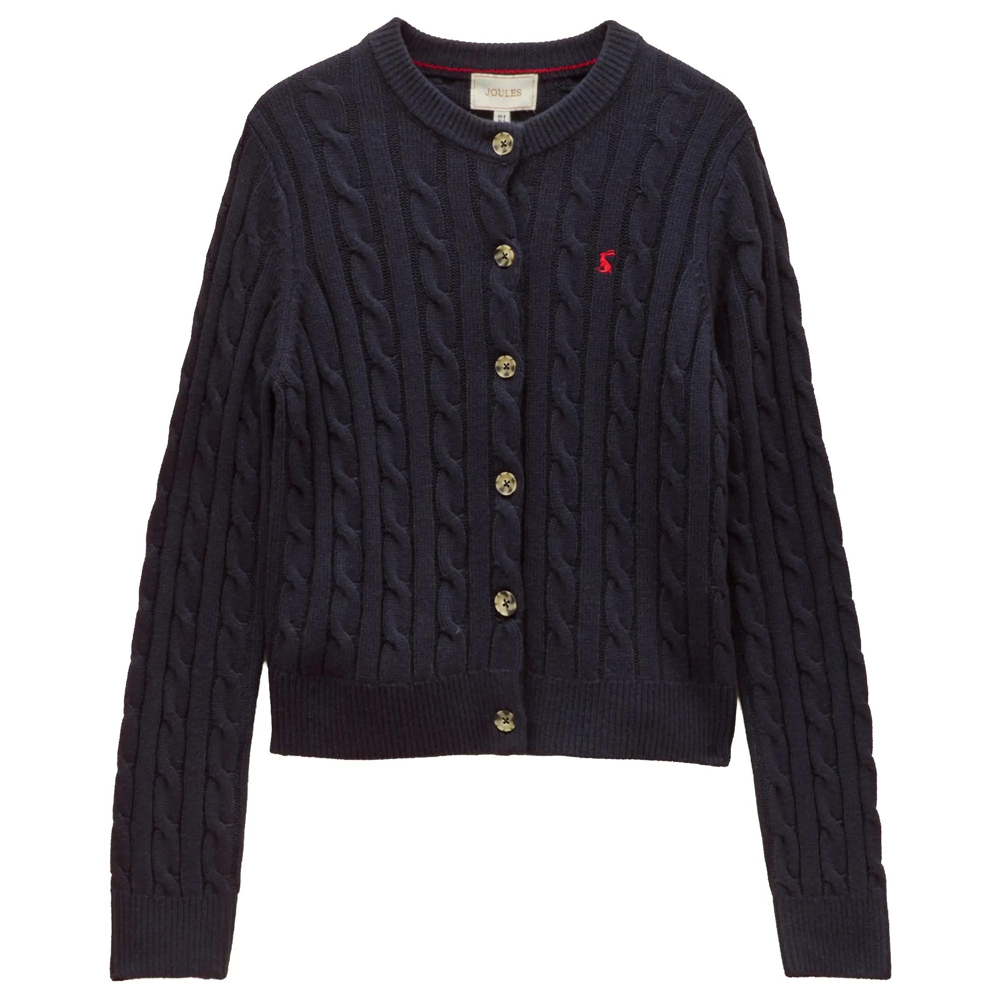 Product image 1 of 8 of Joules Women's Cable Knit Button Up Cardigan - Navy