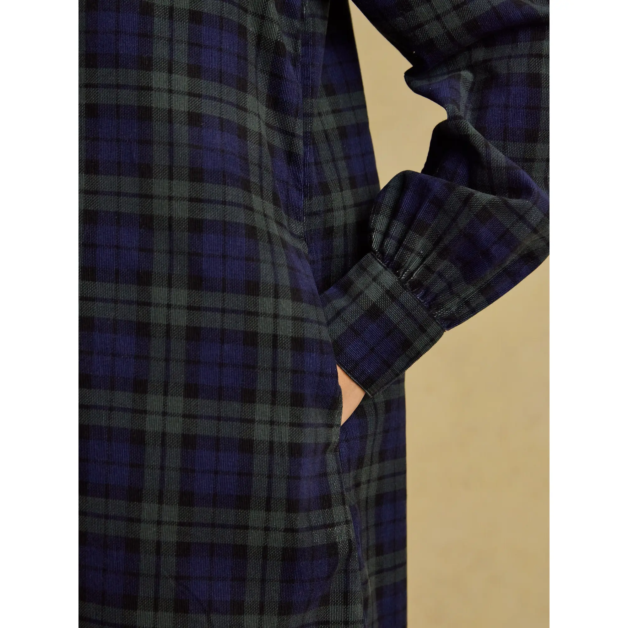 Product image 5 of 6 of Joules Women's Maple Cord Shift Dress - Blue / Green Check