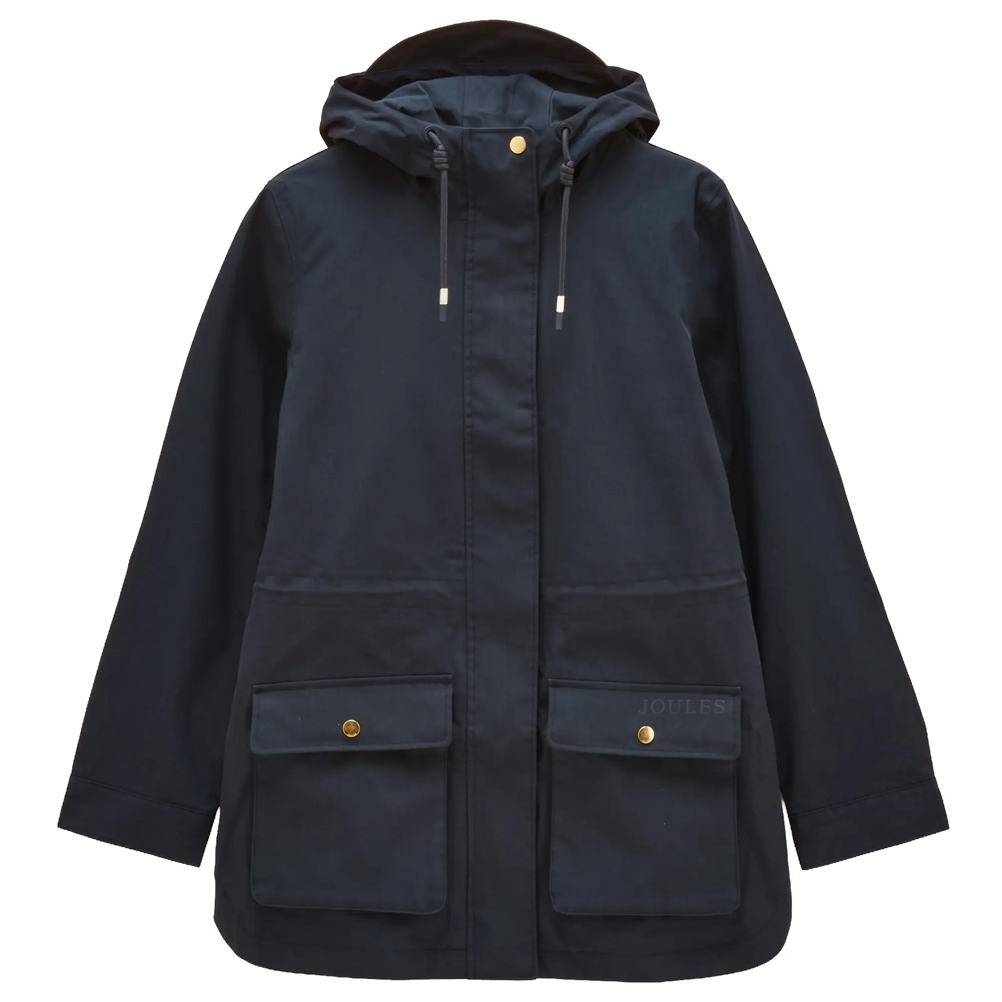 Product image 1 of 12 of Joules Women's Portwell Waterproof Raincoat With Hood - Navy
