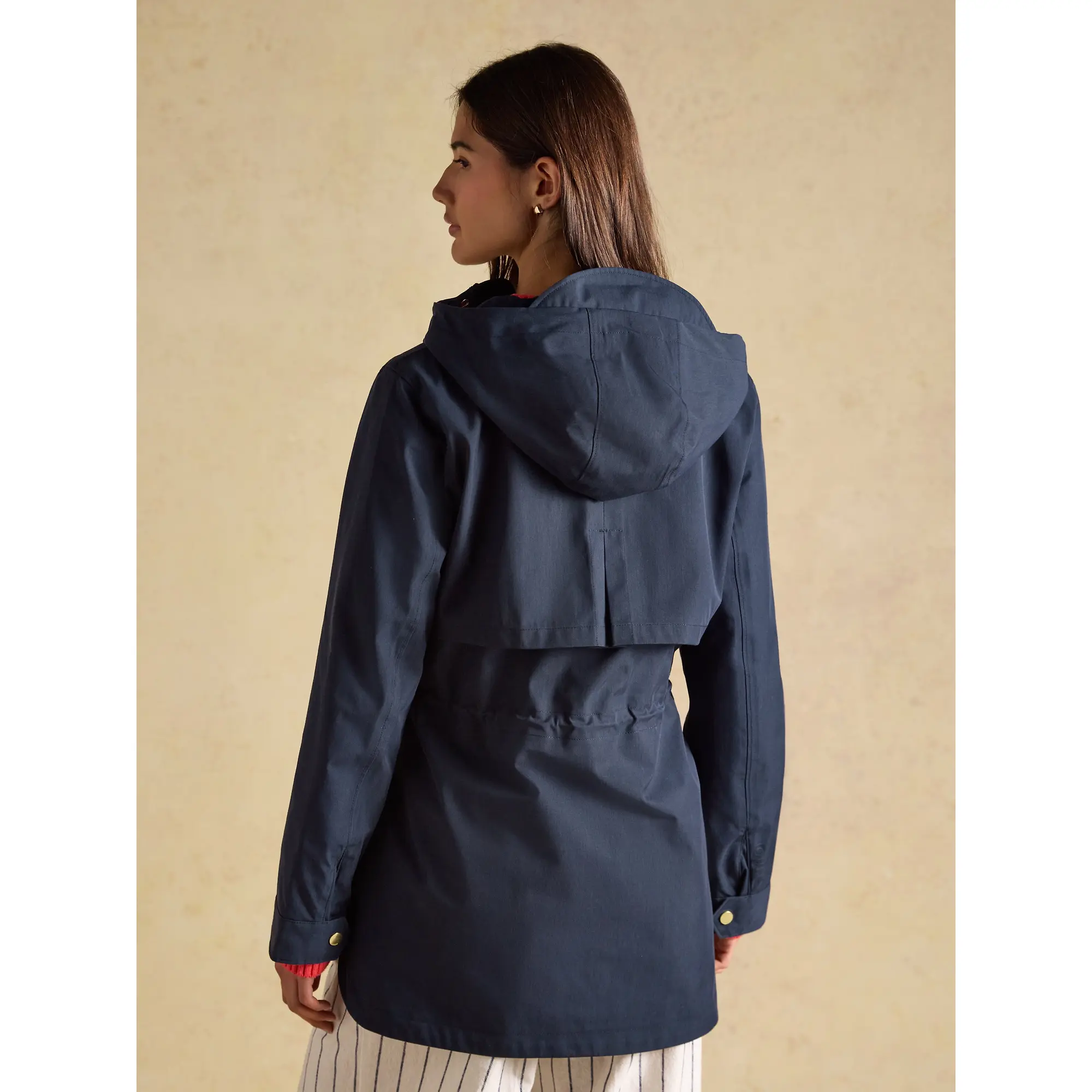 Product image 4 of 12 of Joules Women's Portwell Waterproof Raincoat With Hood - Navy