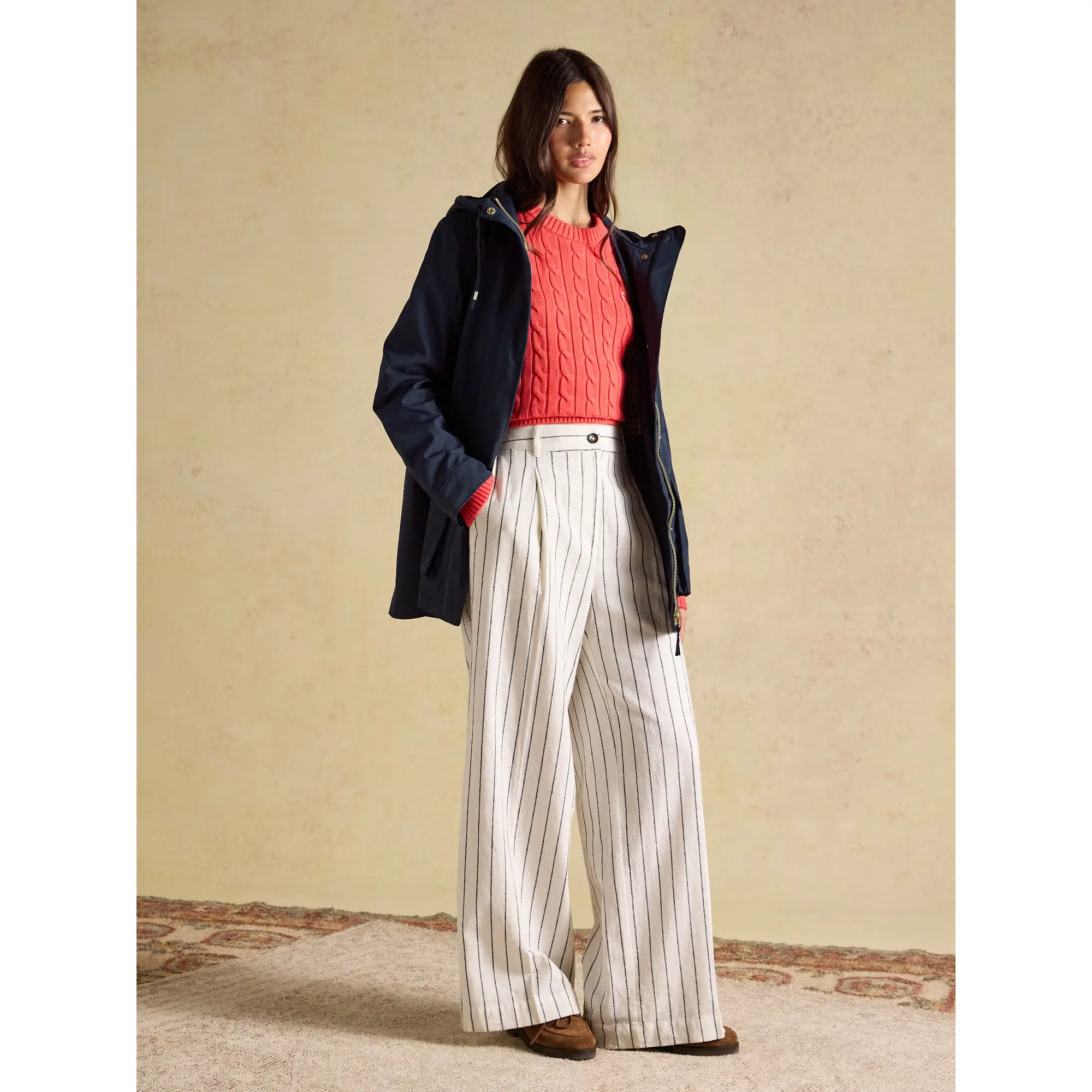 Product image 7 of 12 of Joules Women's Portwell Waterproof Raincoat With Hood - Navy