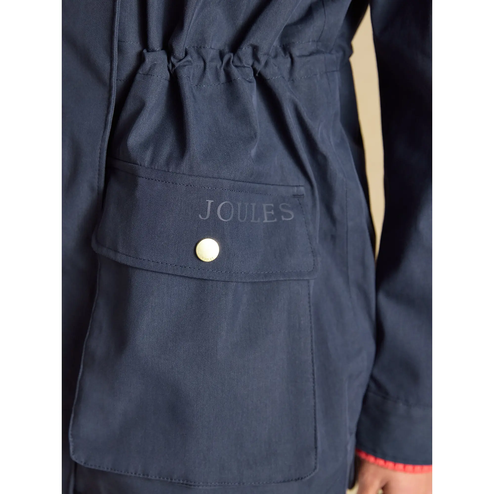 Product image 8 of 12 of Joules Women's Portwell Waterproof Raincoat With Hood - Navy
