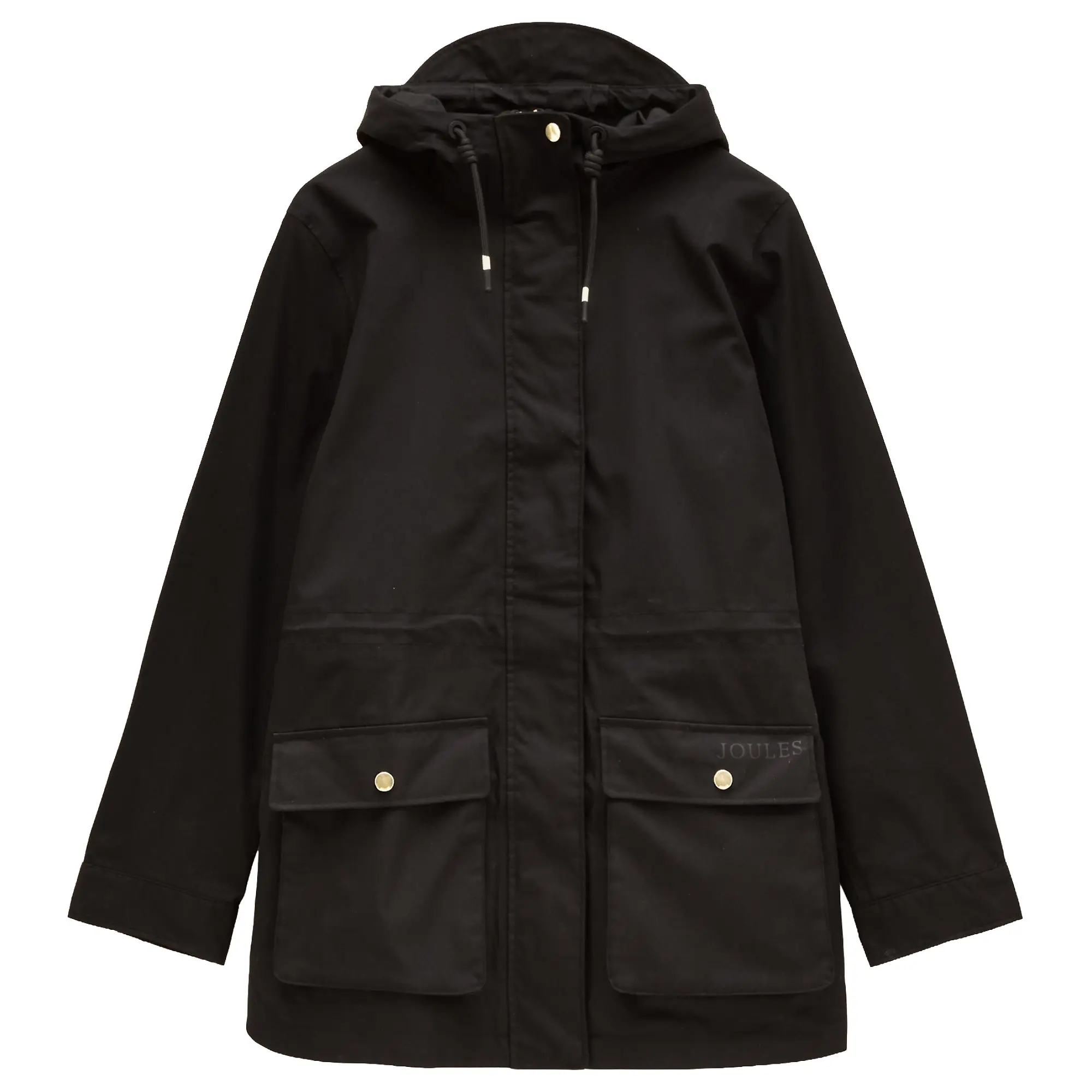 Product image 1 of 10 of Joules Women's Portwell Waterproof Raincoat With Hood - Black