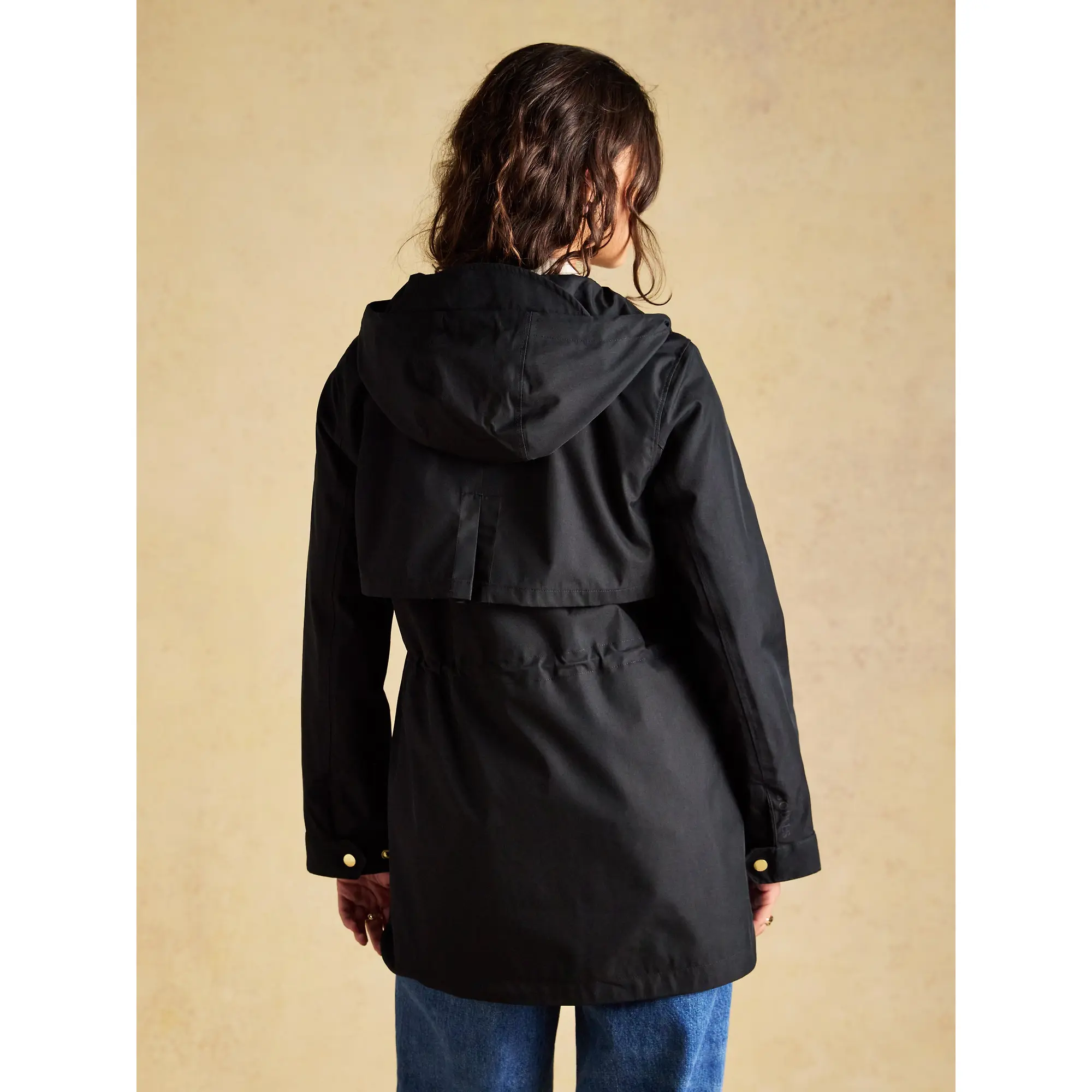 Product image 3 of 10 of Joules Women's Portwell Waterproof Raincoat With Hood - Black