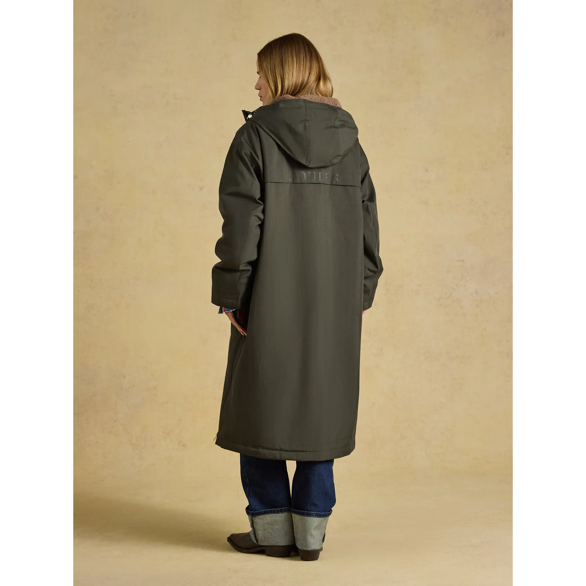 Product image 2 of 11 of Joules Women's Coverall Oversized Fleece Lined Waterproof Coat - Green