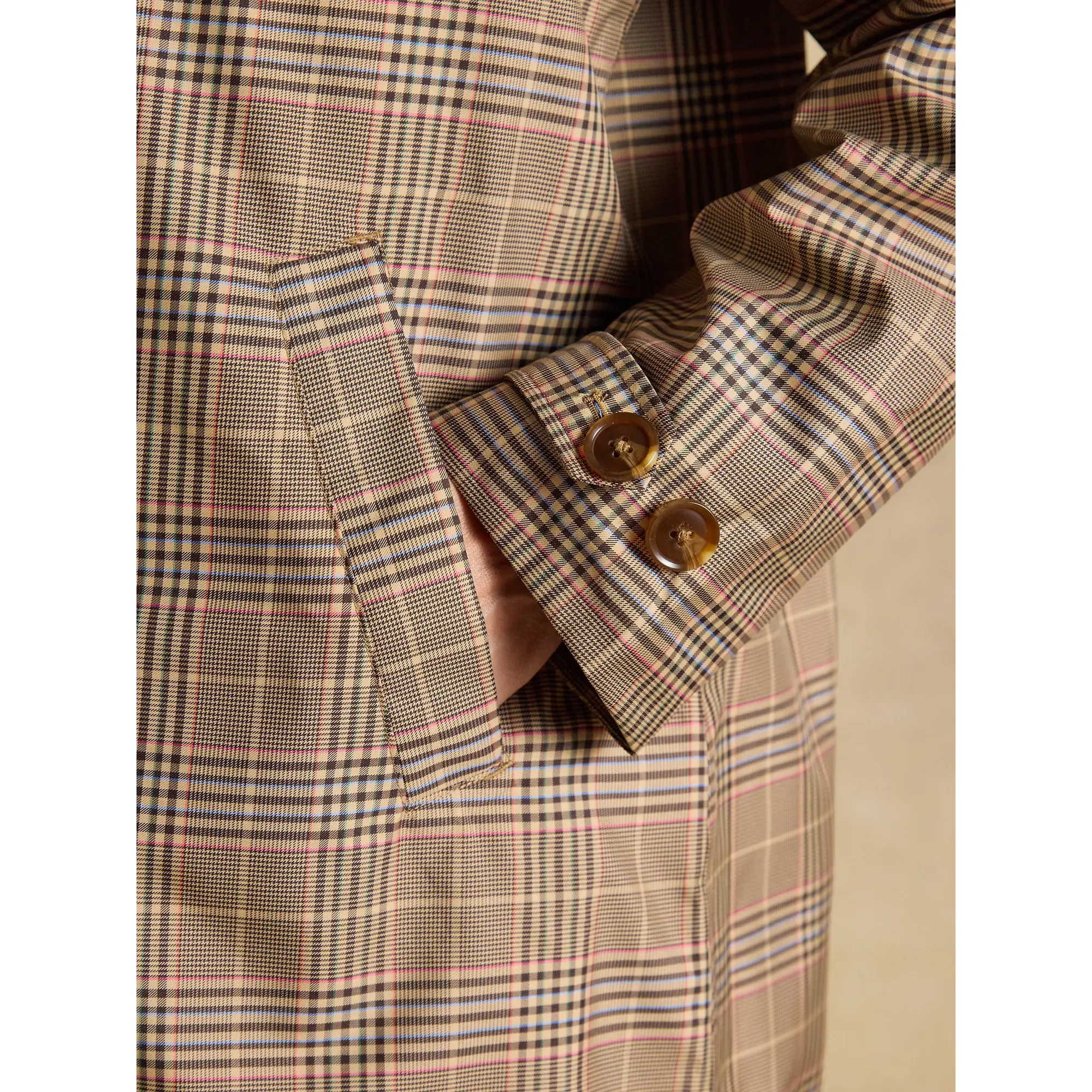 Product image 5 of 13 of Joules Women's Rainmore Waterproof Button Through Raincoat - Tweed Check