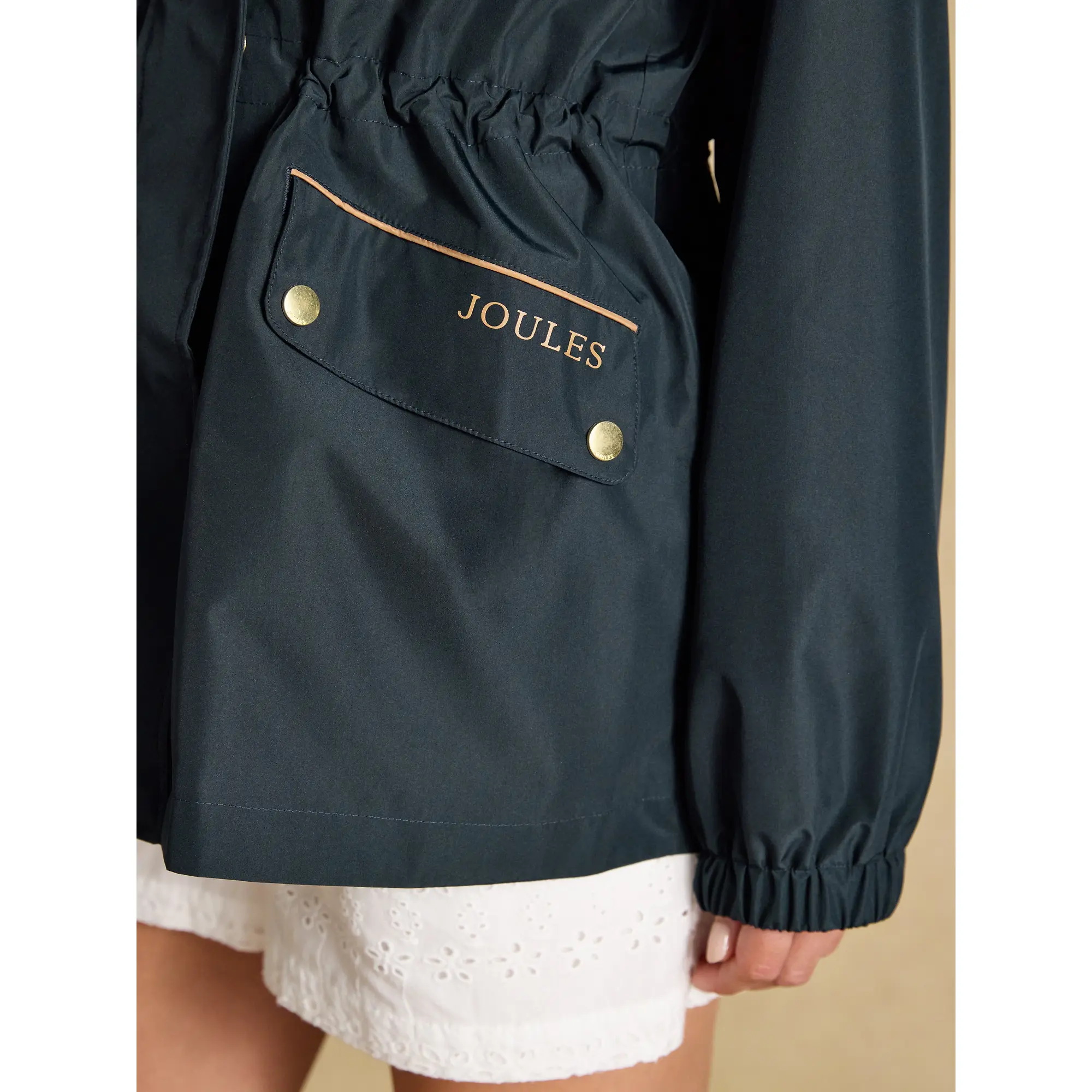 Product image 7 of 12 of Joules Women's Everdry Waterproof Packable Raincoat With Hood - Navy