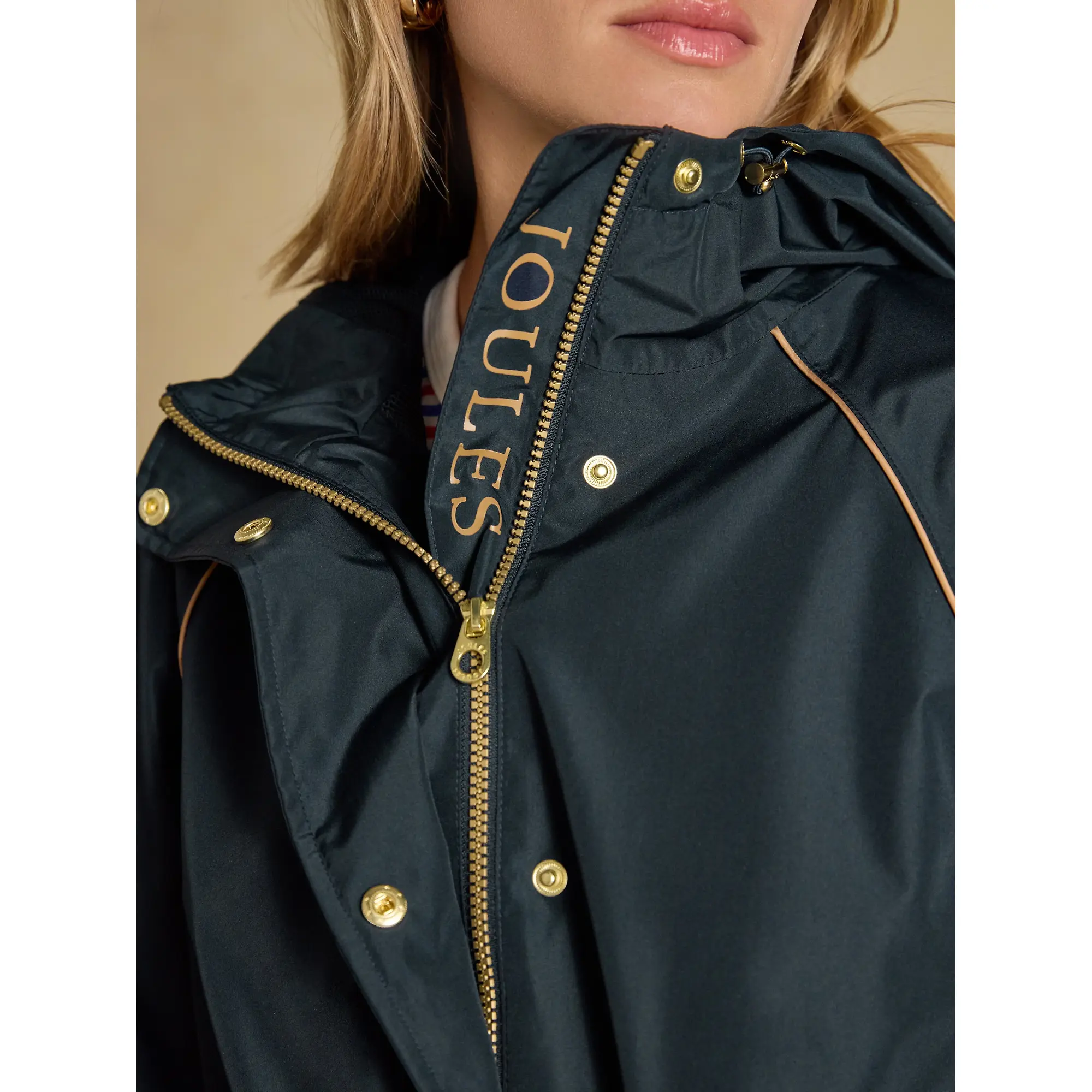 Product image 8 of 12 of Joules Women's Everdry Waterproof Packable Raincoat With Hood - Navy