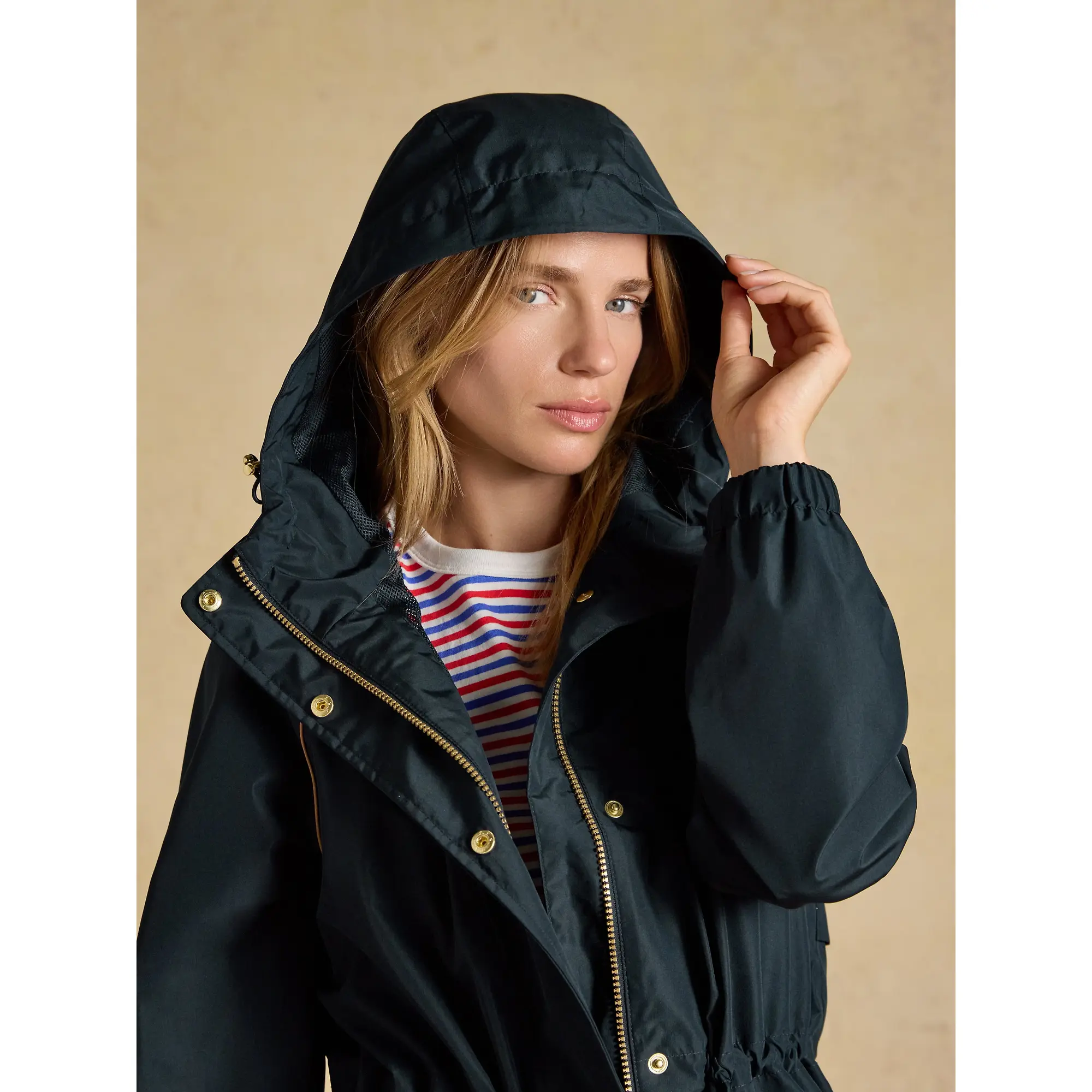 Product image 9 of 12 of Joules Women's Everdry Waterproof Packable Raincoat With Hood - Navy