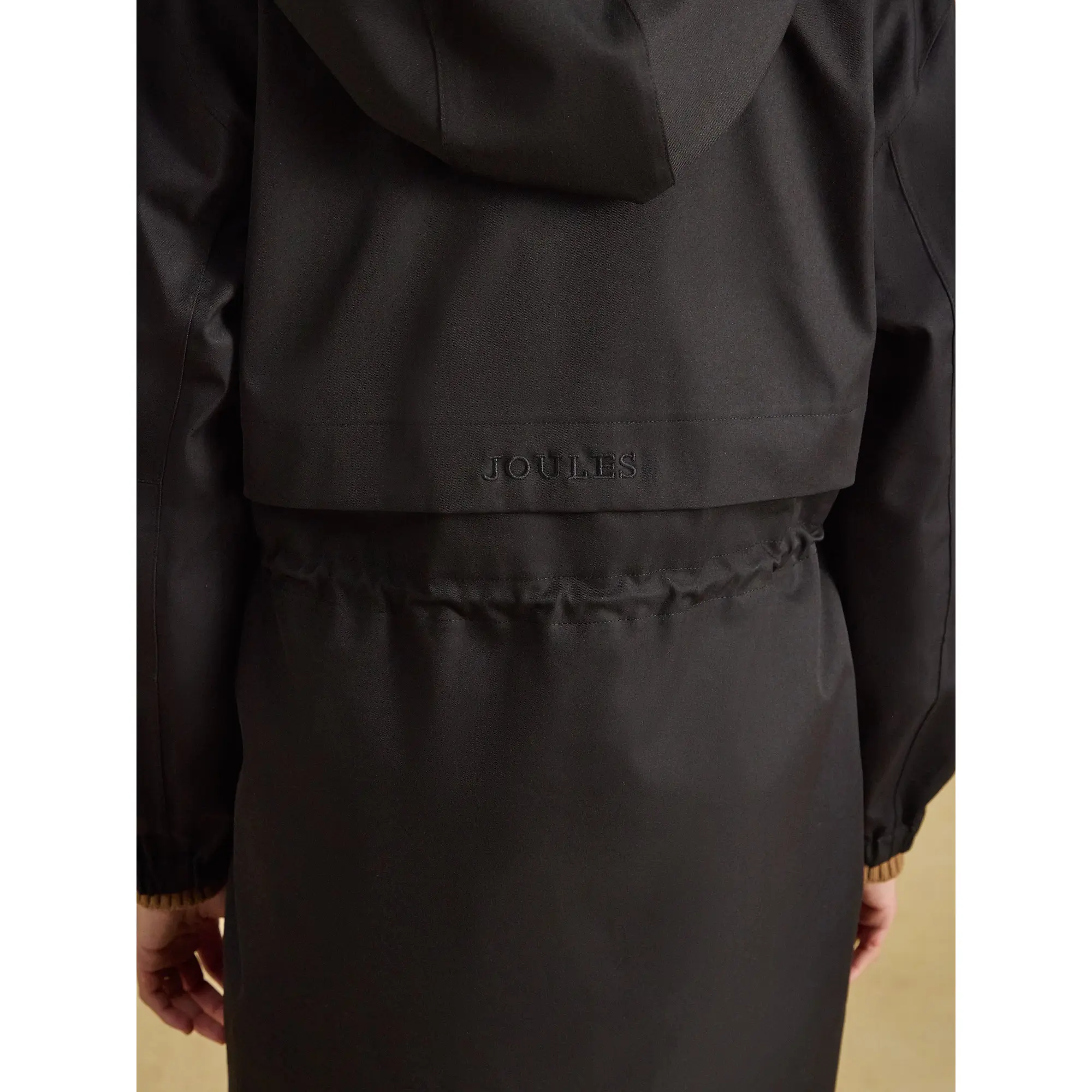 Product image 12 of 12 of Joules Women's Stormwell Waterproof Longline Raincoat with Hood - Black