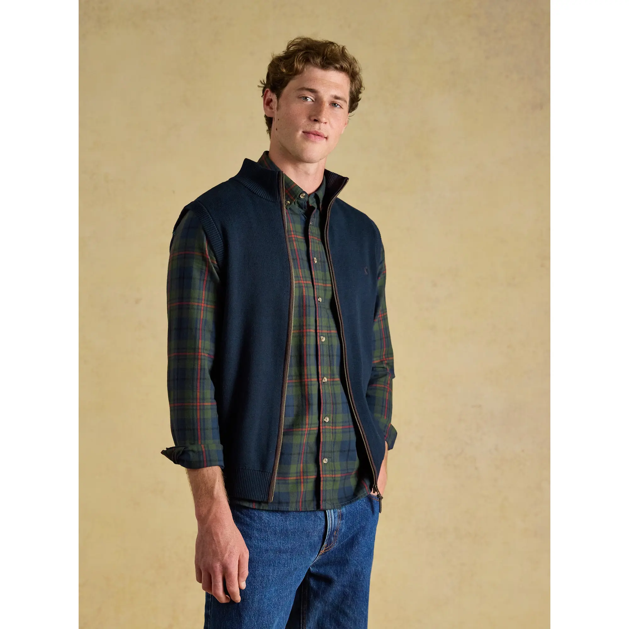 Product image 7 of 10 of Joules Men's Hillside Zip Up Gilet - Navy